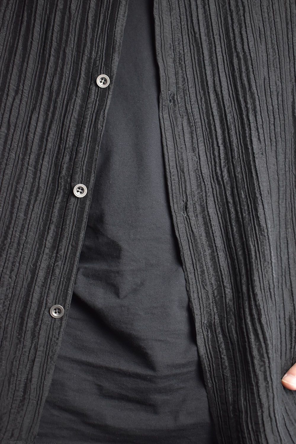 Sheer Yoryu Shirts"Black"/シアーシャツ"ブラック"