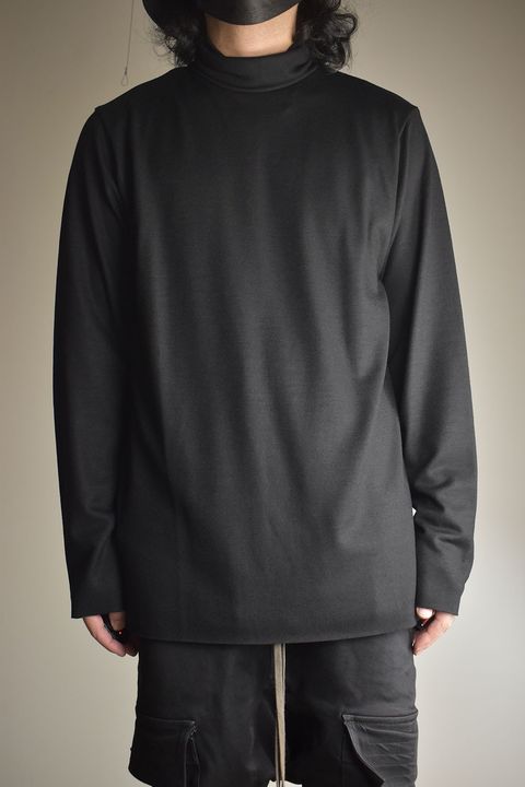 High Neck  Long Pullover "Black" / ハイネックロングプルオーバー"ブラック"