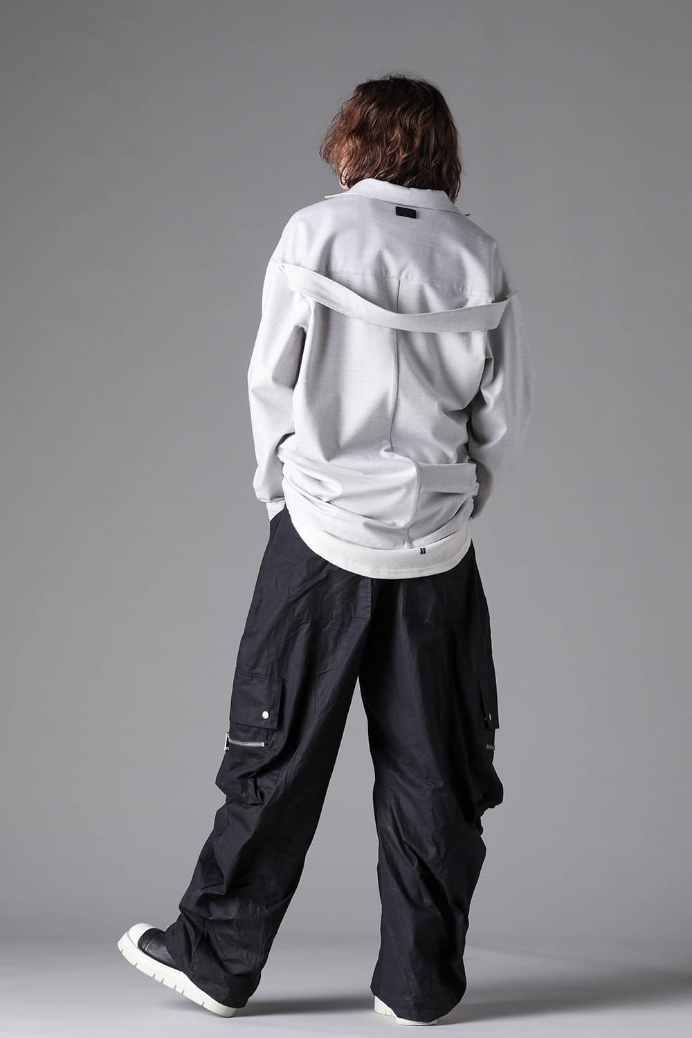 《2026AW先行予約》V Neck Shirts Pullover"Black / L.Grey" / Vネックシャツプルオーバー"ブラック/ライトグレー"