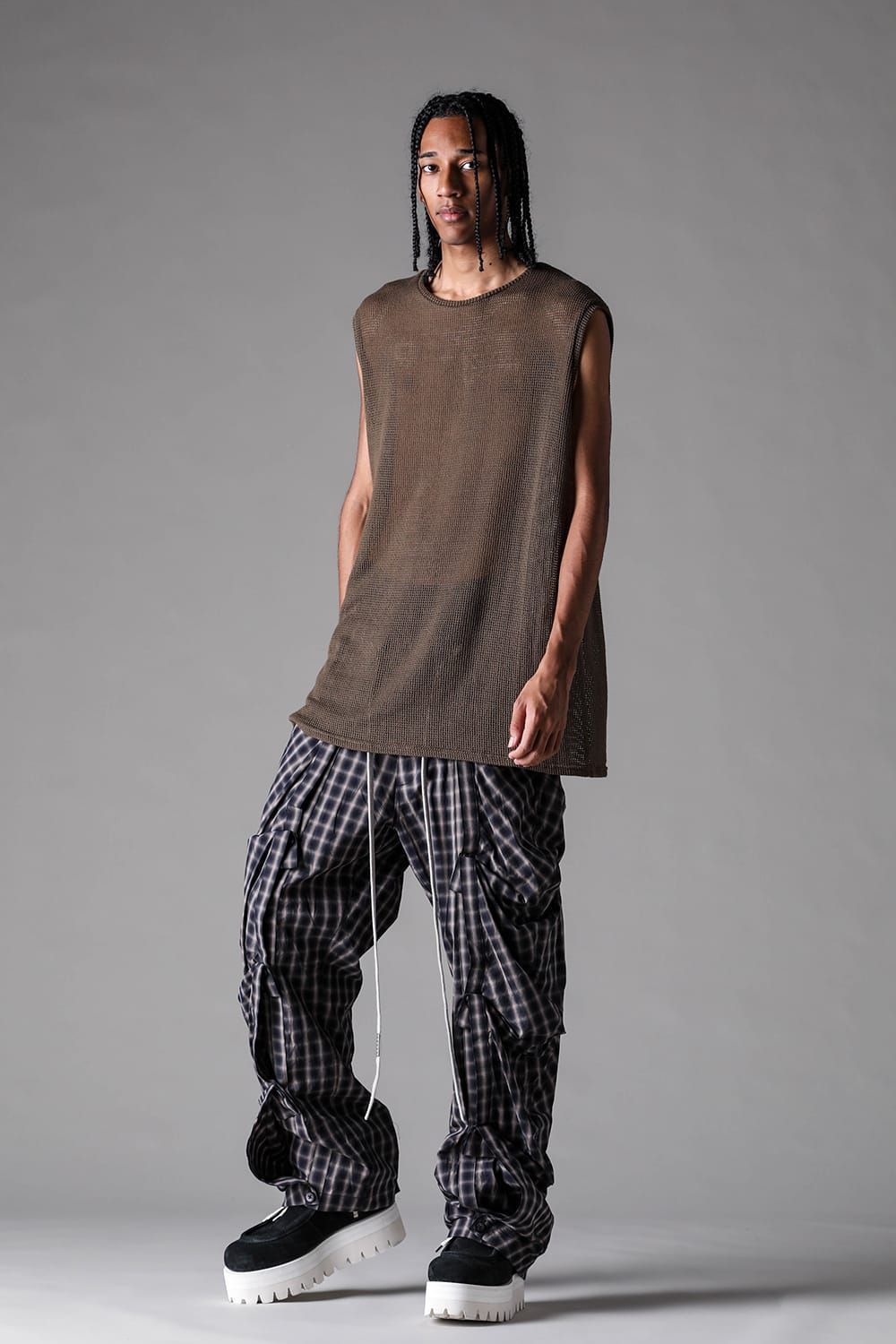 《2027SS先行予約》Mesh Tank Top "Olive" / メッシュタンクトップ "オリーブ"