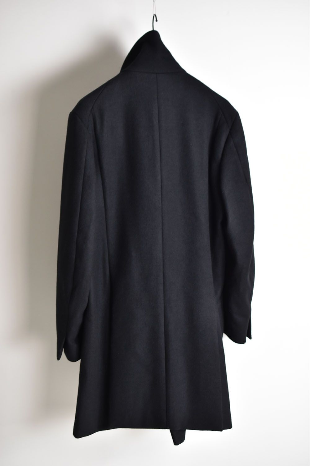 Melton High Neck Coat"Black"/メルトンハイネックコート"ブラック"