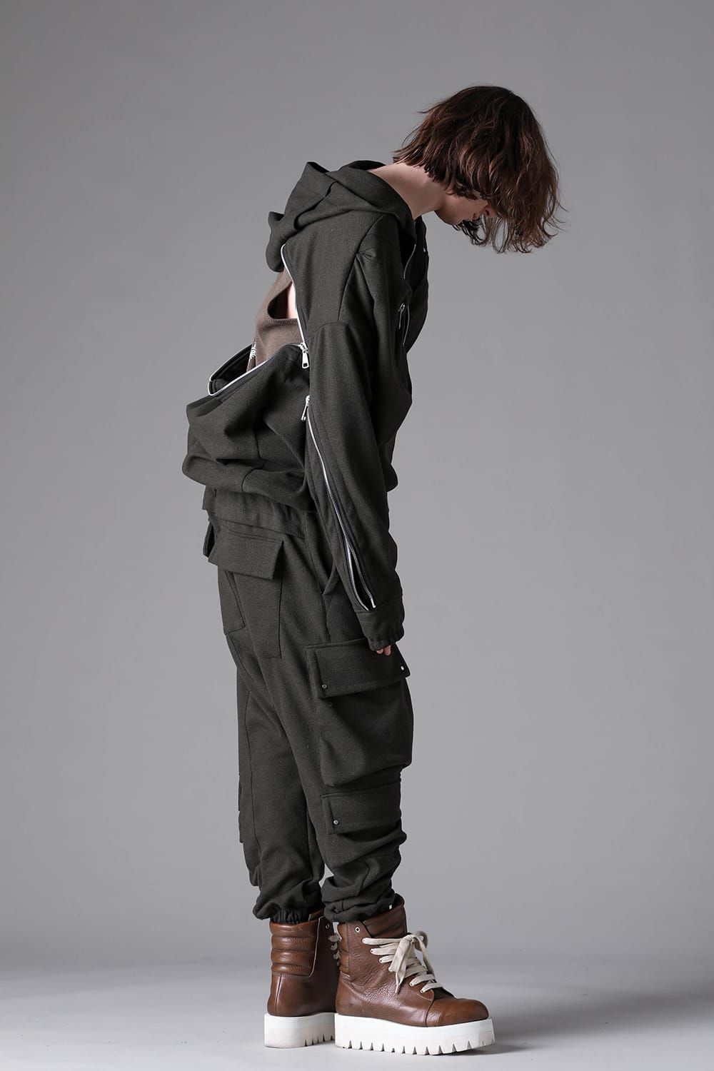《2026AW先行予約》Knit Jersey Military Sarrouel Easy Pants"Black / Khaki" / ニットジャージーミリタリーサルエルイージーパンツ"ブラック / カーキ"