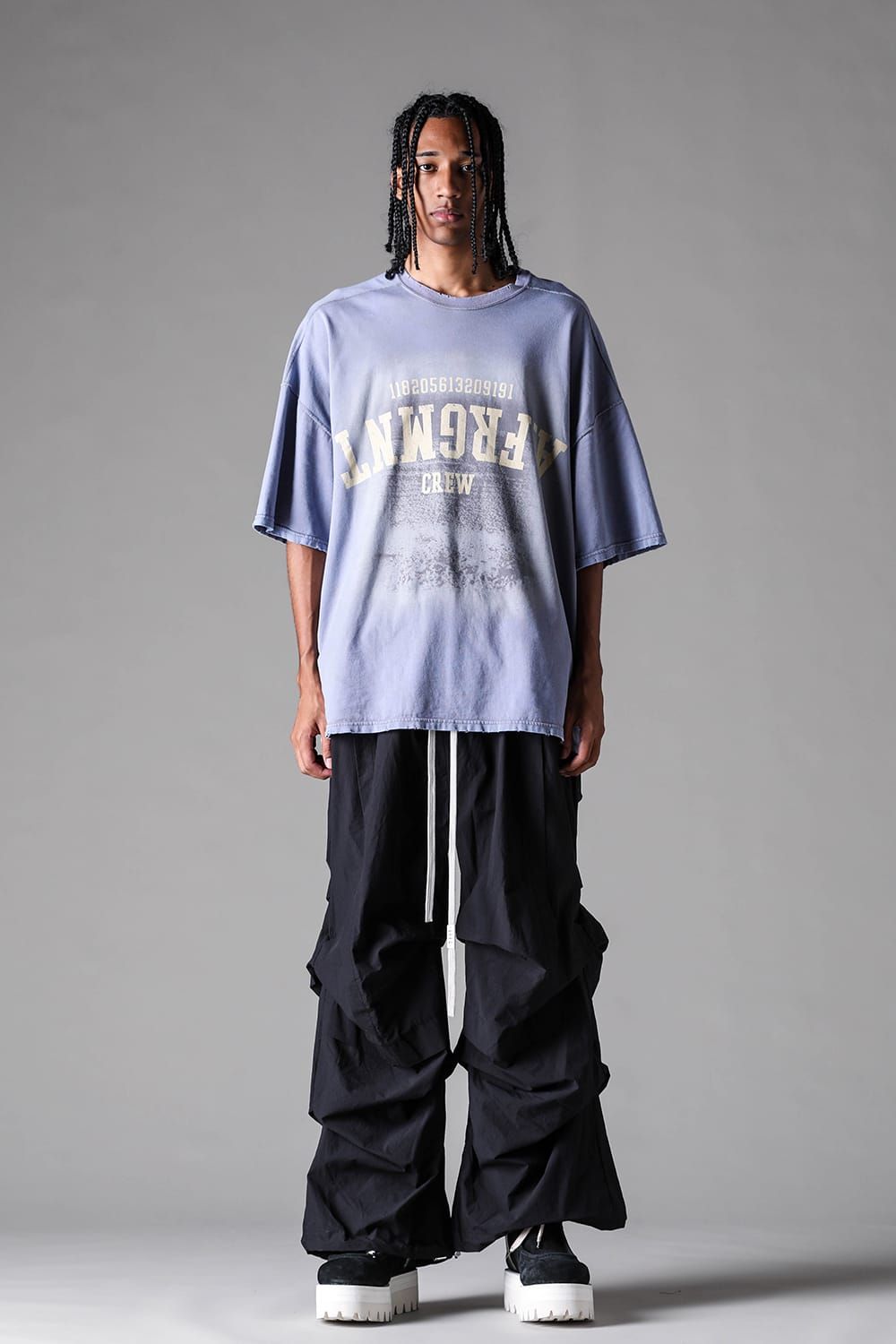 《2027SS先行予約》Tuck Wide Pants "Black / L.Grey" / タックワイドパンツ"ブラック/ライトグレー"