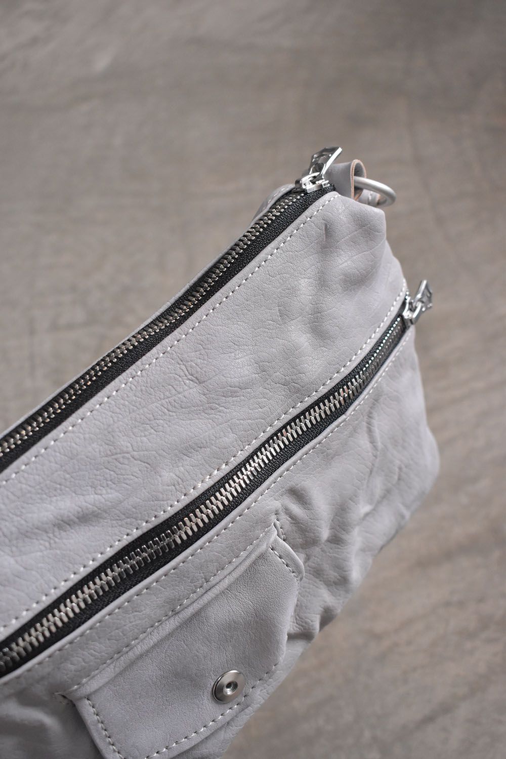 Japan Calf Product Wash Rider's Succotch"White" / ジャパンカーフ製品洗いライダースサコッシュ"ホワイト"