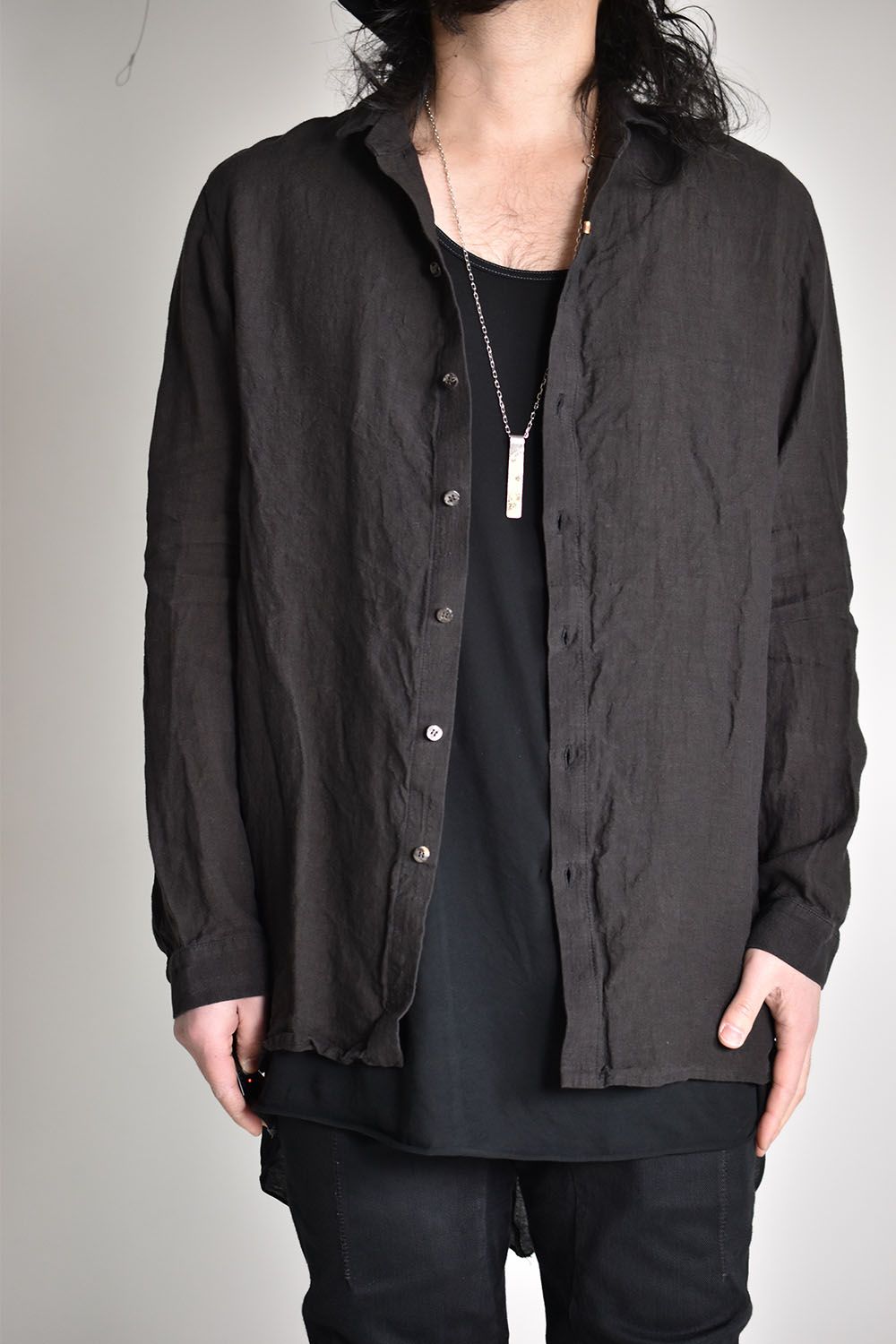 Linen Shirts"Black"/ リネンシャツ"ブラック"