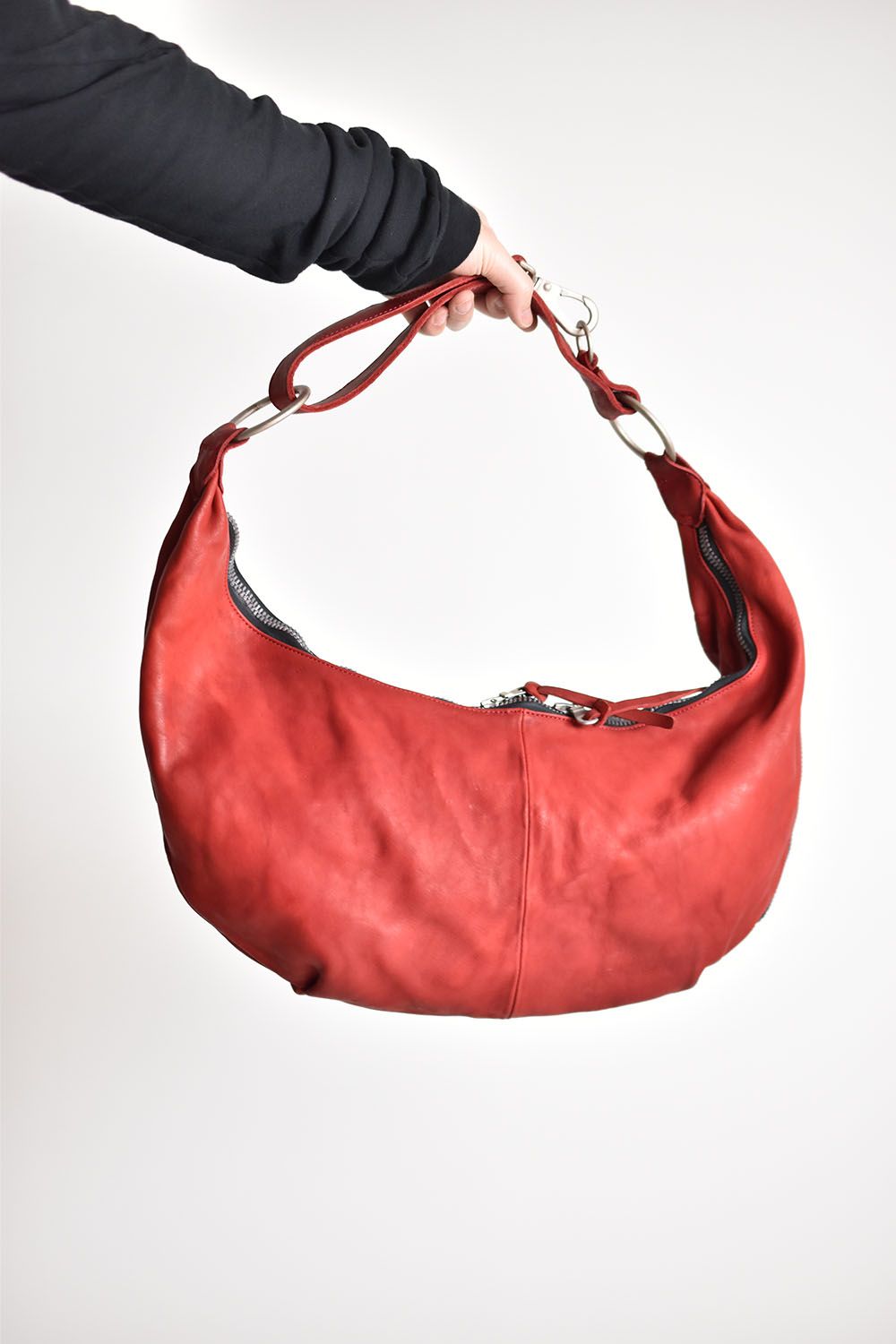 Double Shoulder Garment-Dyed Shoulder Bag"Red"/ダブルショルダーガーメントダイショルダーバッグ"レッド"