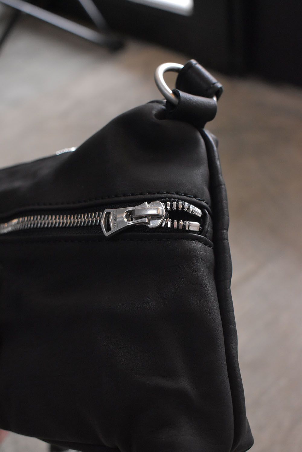Japan Calf Product Wash Rider's Succotch"Black" / ジャパンカーフ製品洗いライダースサコッシュ"ブラック"