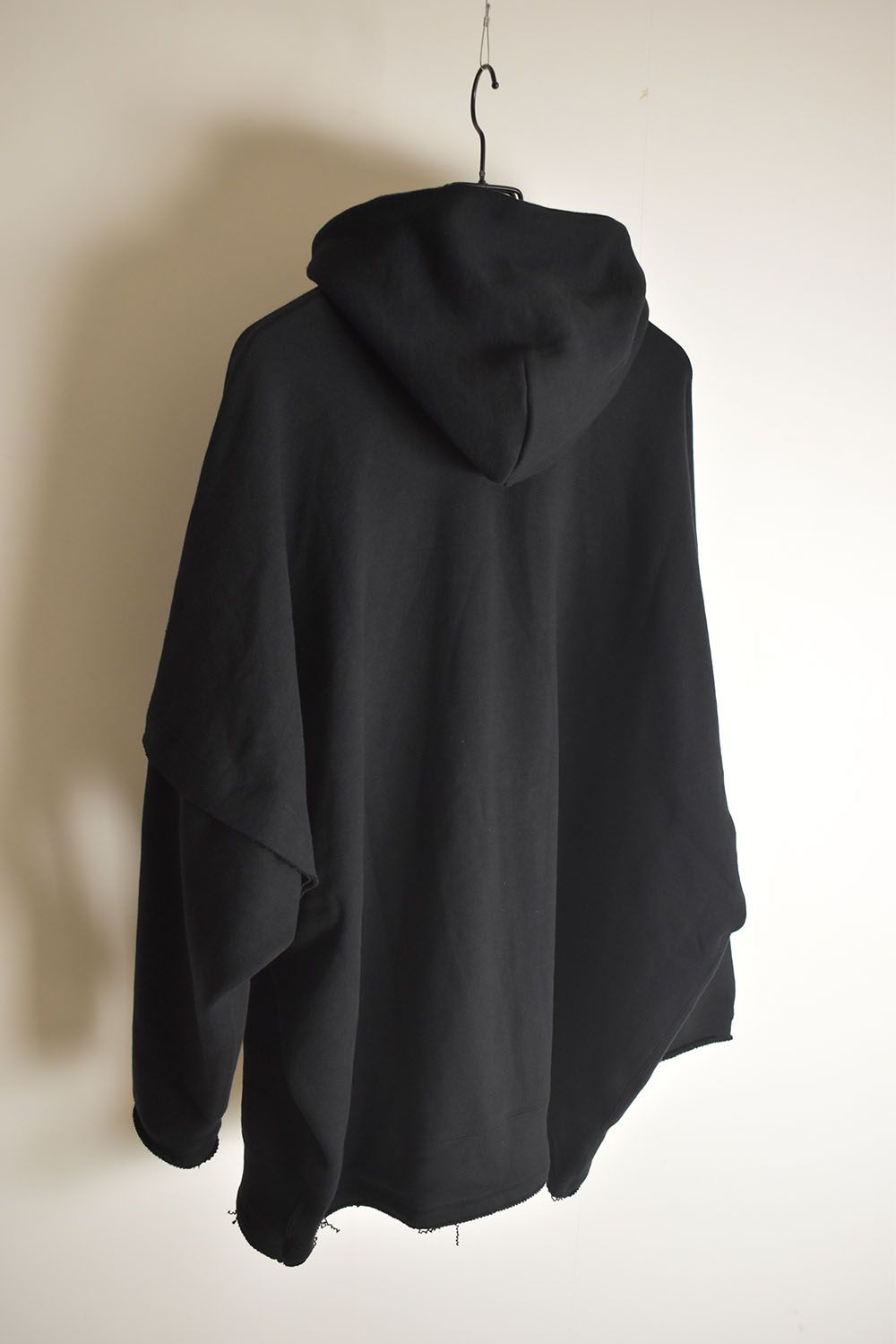 Sweat Oversize Zip Up Hoodie"Black" / スウェットオーバーサイズジップアップパーカ"ブラック"