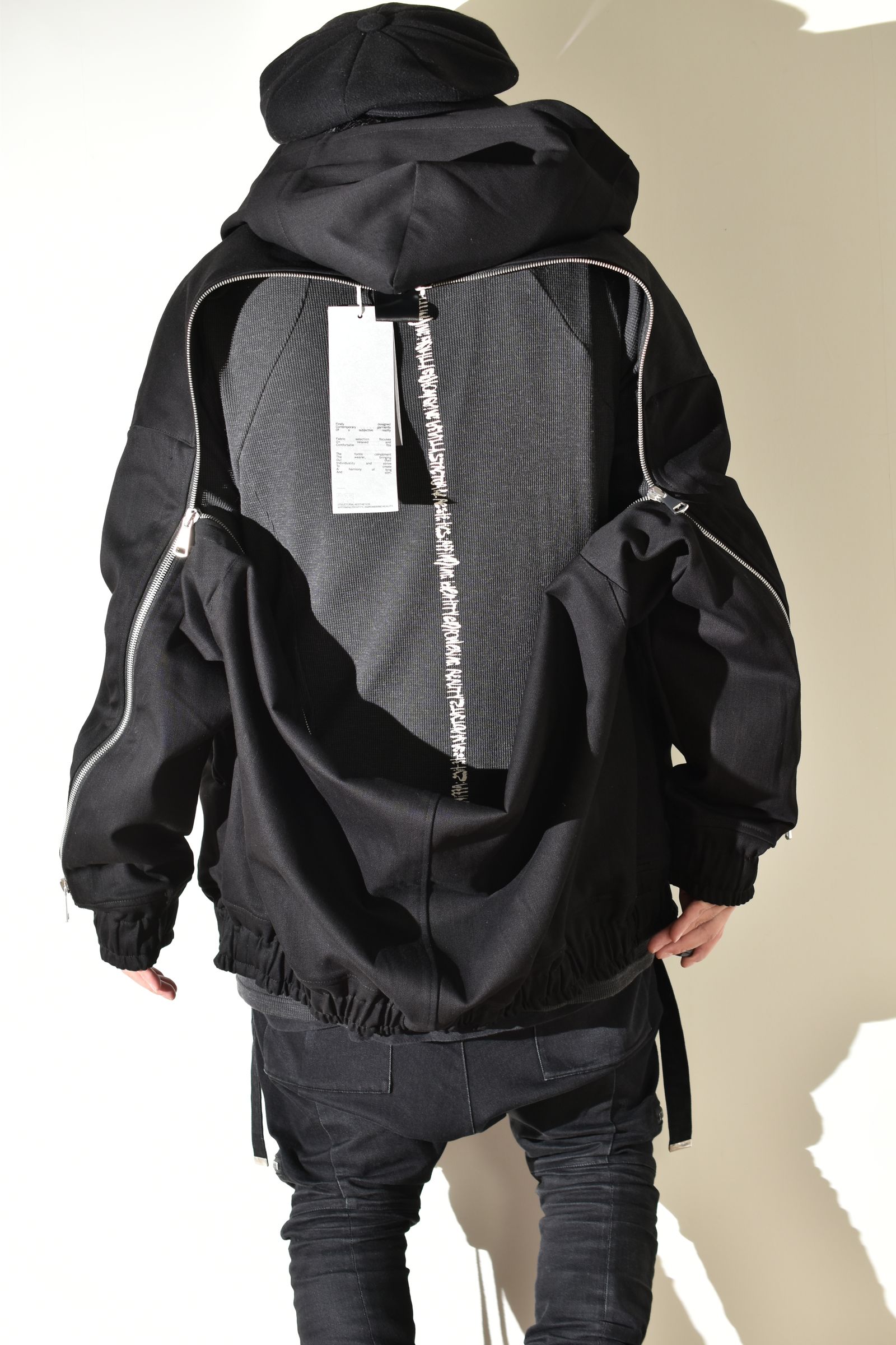Denim Zip Hoodie Blouson"Black" / デニムジップフーディブルゾン"ブラック"