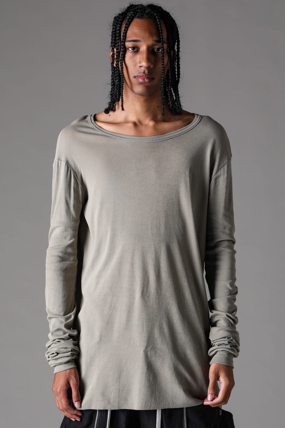 《2027SS先行予約》High Twist Rib Jersey Long Sleeve Tee "Black/ Sage Green / Brown / L.Grey / White "/ハイツイストリブジャージーロングスリーブTee"ブラック/セージグリーン/ブラウン/ライトグレー/ホワイト"