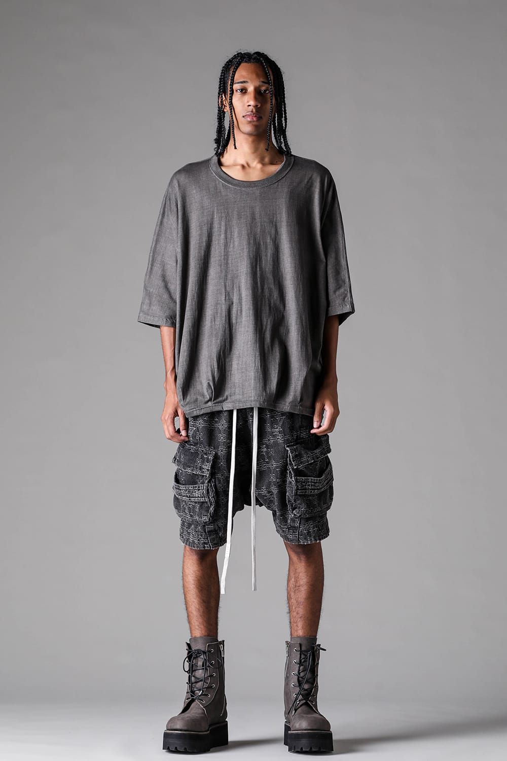 《2027SS先行予約》Sumi Dyed Dolman Jumbo Tee"L.Grey / Grey / D.Grey" / 墨染ドルマンジャンボTee"ライトグレー / グレー /ダークグレー"