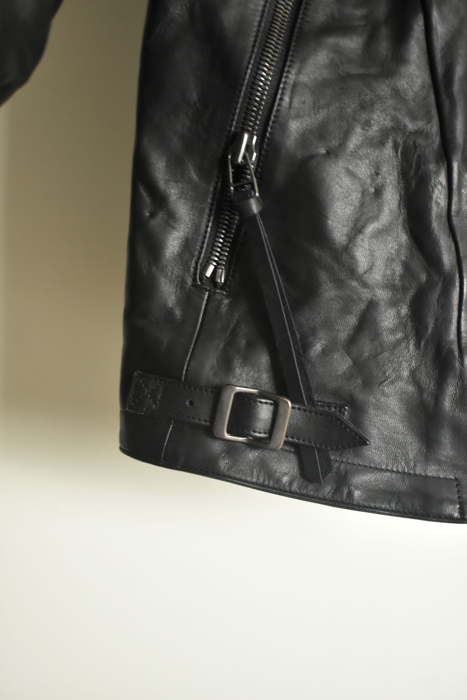 Horse Leather Collar Detachable Jacket"Black" / ホースレザーカラーデタッチャブルジャケット"ブラック"