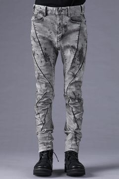 《2027SS先行予約分》Dirty Finish Overlock Twist Curve Pants"Dusty White" / ダーティ加工オーバーロックツイストカーブパンツ "ダスティホワイト"