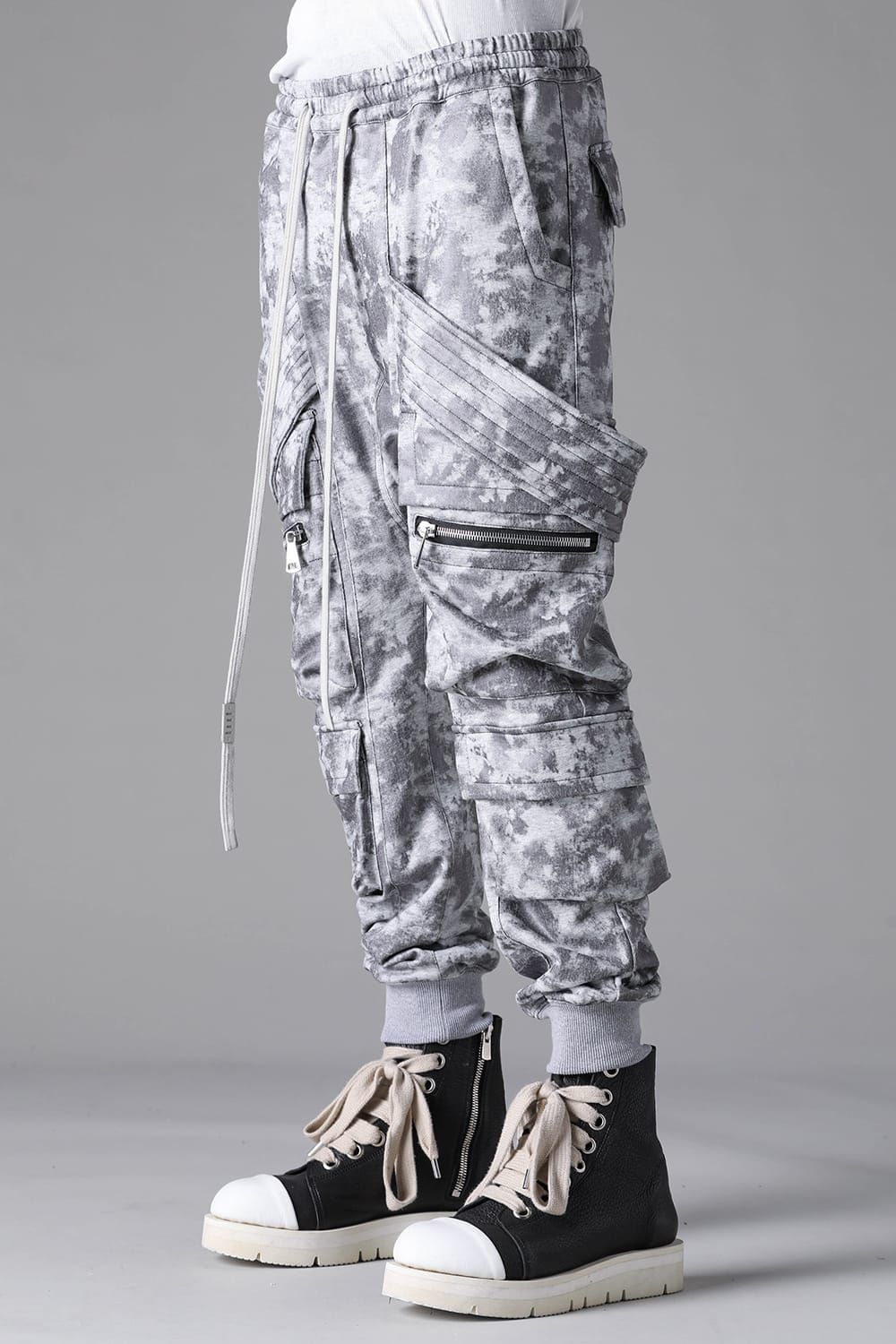 《2026AW先行予約》Sweat Belt Cargo Sarrouel Easy"L.Grey" / スウェットベルトカーゴサルエルイージー"ライトグレー"