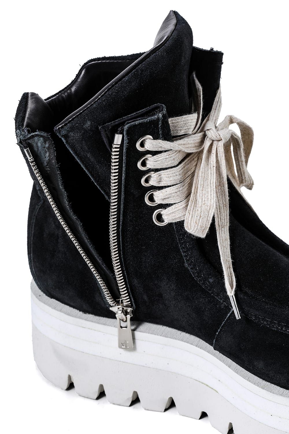 《2027SS先行予約分》Moccasin Boots "All Black / Black × White" / モカシンブーツ "オールブラック / ブラック×ホワイト"