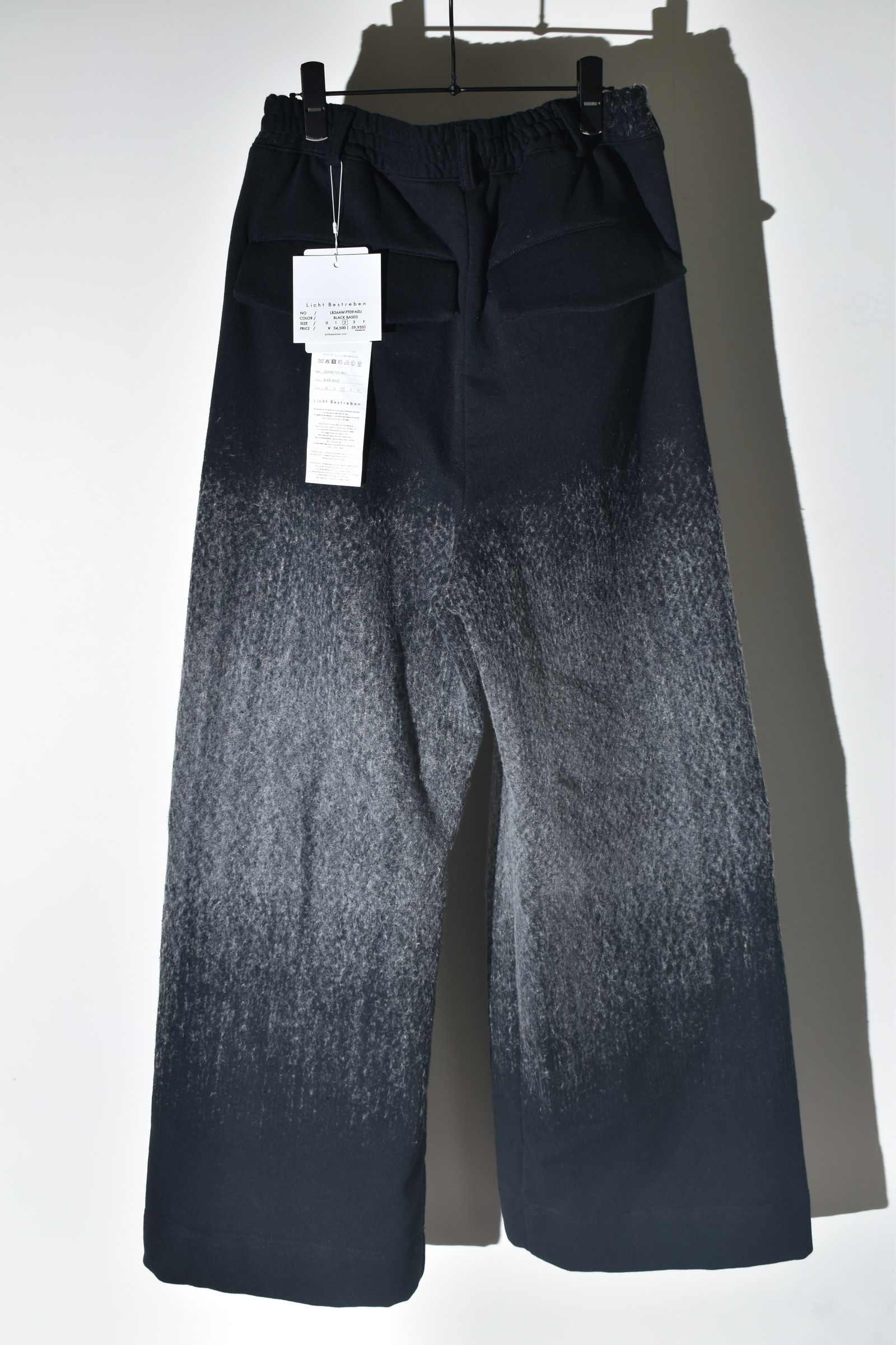 Gradient Needle Punch Sinflap Baggy Pants "Black Based" / グラデーションニードルパンチシンフラップバギーパンツ"ブラックベース"