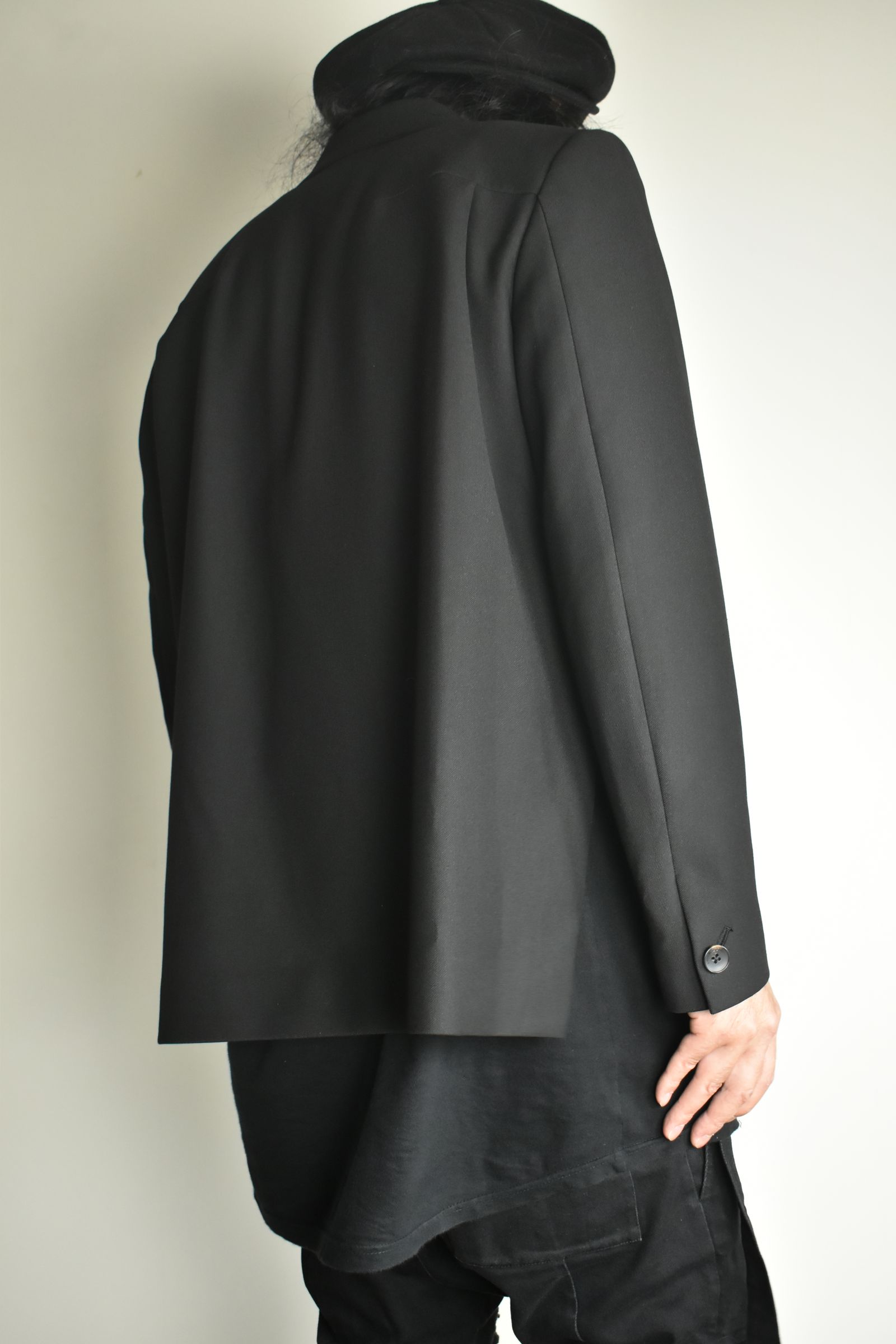 Notch Lapel Double Breasted Tailored Jacket "Black" / ノッチドラペルダブルブレストテーラードジャケット"ブラック"