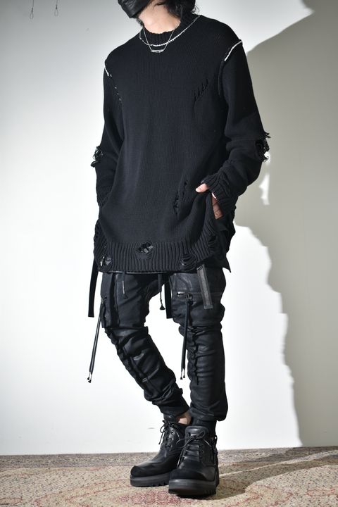 春ニット × ベスト