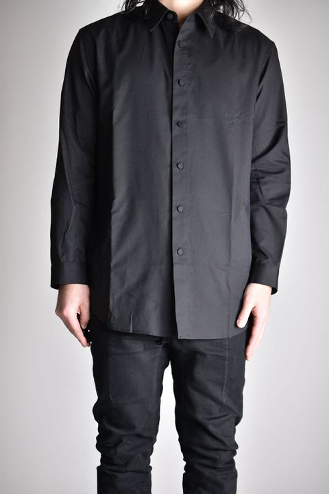 Cotton Rayon Sapphire Cool Shirts"Black"/コットンレーヨンサファイアクールシャツ"ブラック"