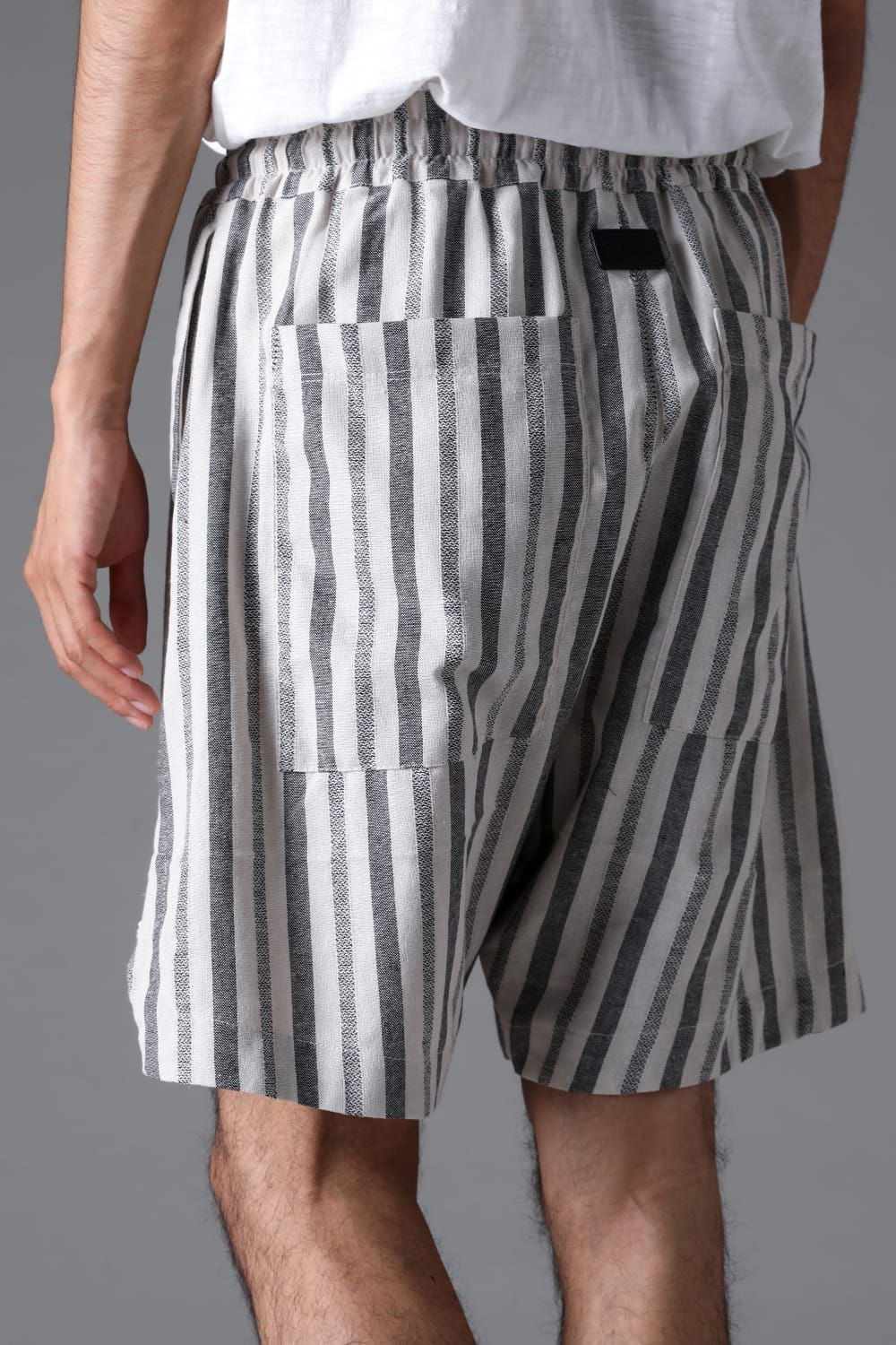 《2026SS先行予約》Vertical Stripes Shorts"Cream×L.Grey" / バーティカルストライプショーツ"クリーム×グレー"