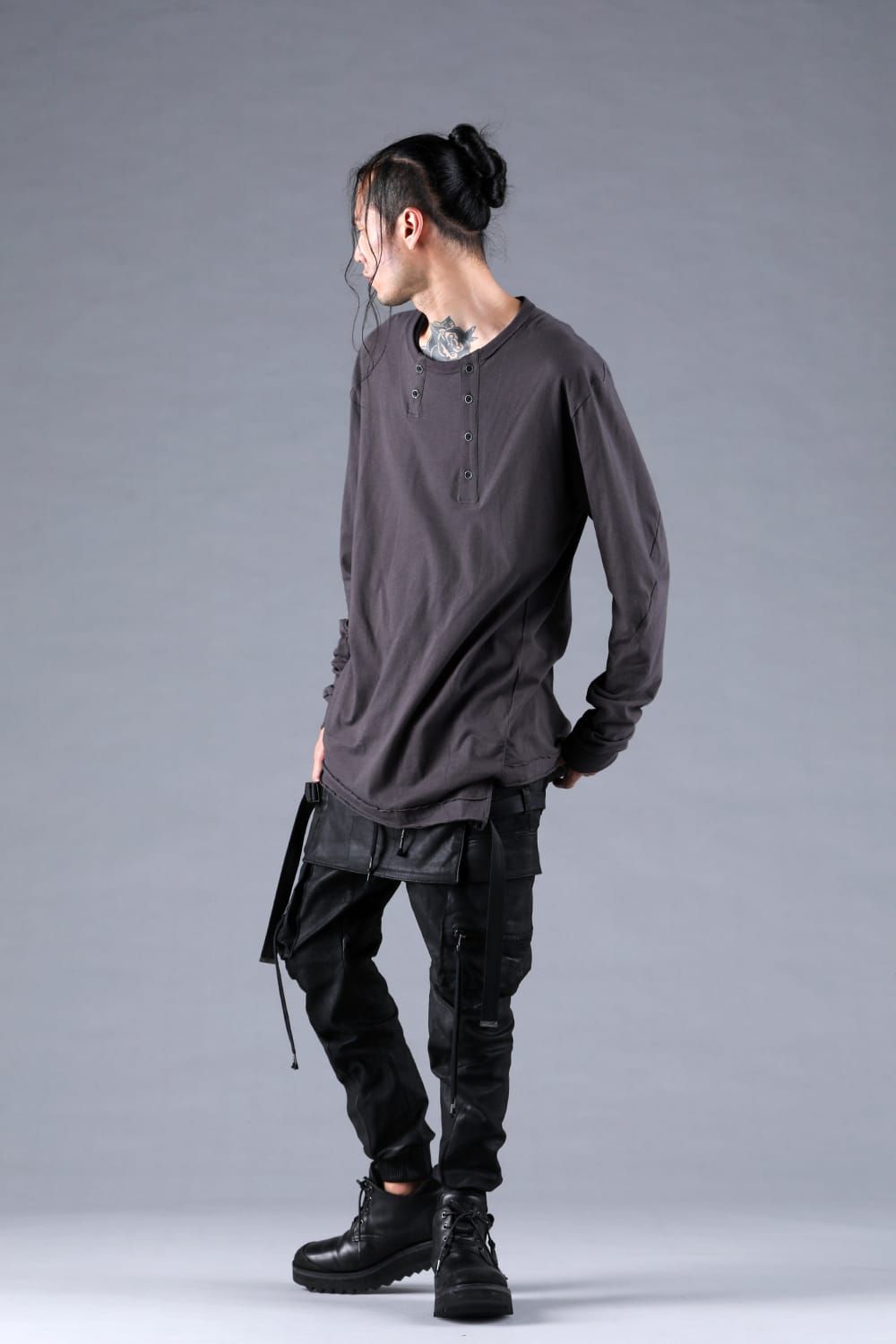 Product Coating Bag Attached Cargo Jogging Pants"Black" / 製品コーティングバッグアタッチドカーゴジョグパンツ"ブラック"