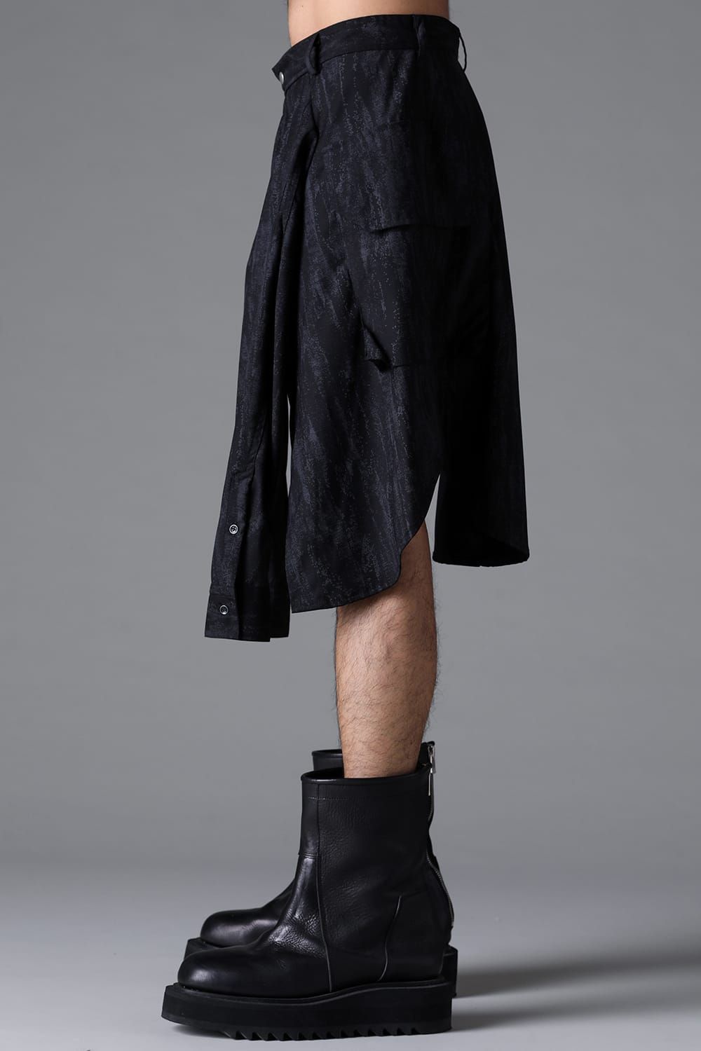 《2026SS先行予約》Abstract Sleeve Wrap Skirt"Black / Grey /Brown" / アブストラクトスリーブラップスカート"ブラック/グレー/ブラウン"