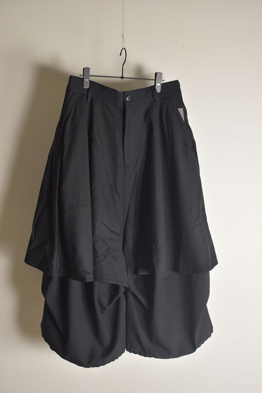 Layerd Super Wide Sarouel"Black" / レイヤードスーパーワイドサルエル"ブラック"