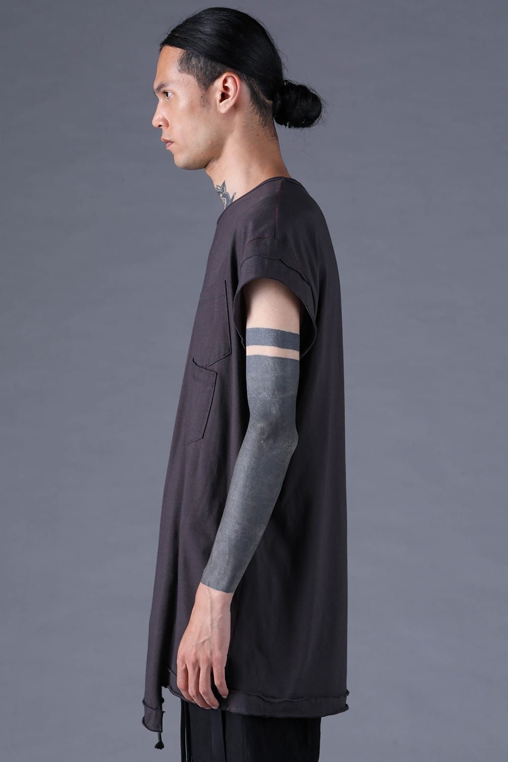 《2027SS先行予約分》30/- Cotton Cap Sleeves T-Shirt "Black / Grey / Charcoal" / 30/-天竺キャップスリーブTシャツ "ブラック / グレー /チャコール"