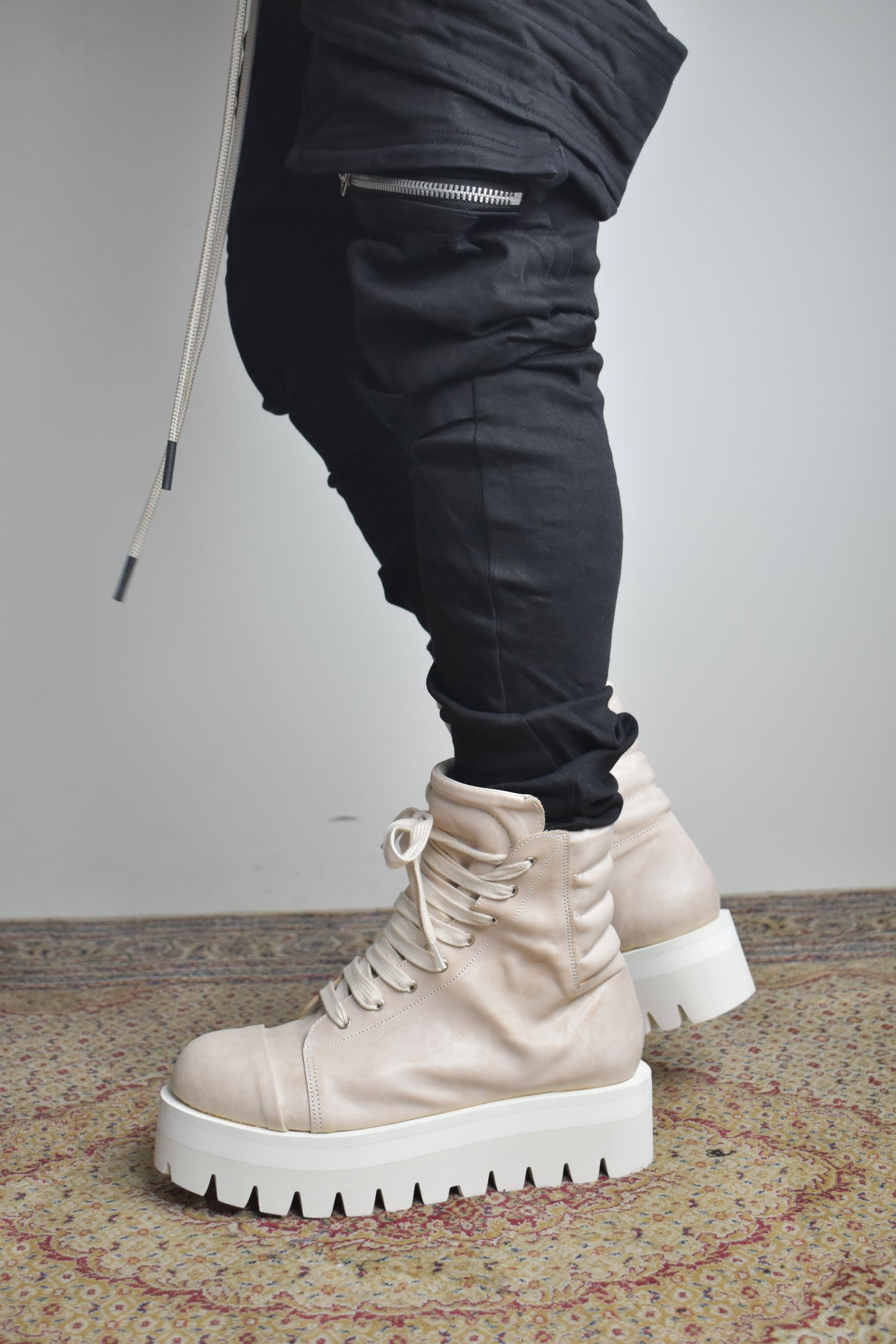 Sneaker Boots"Ash Pink×White" / スニーカーブーツ"アッシュピンク×ホワイト"