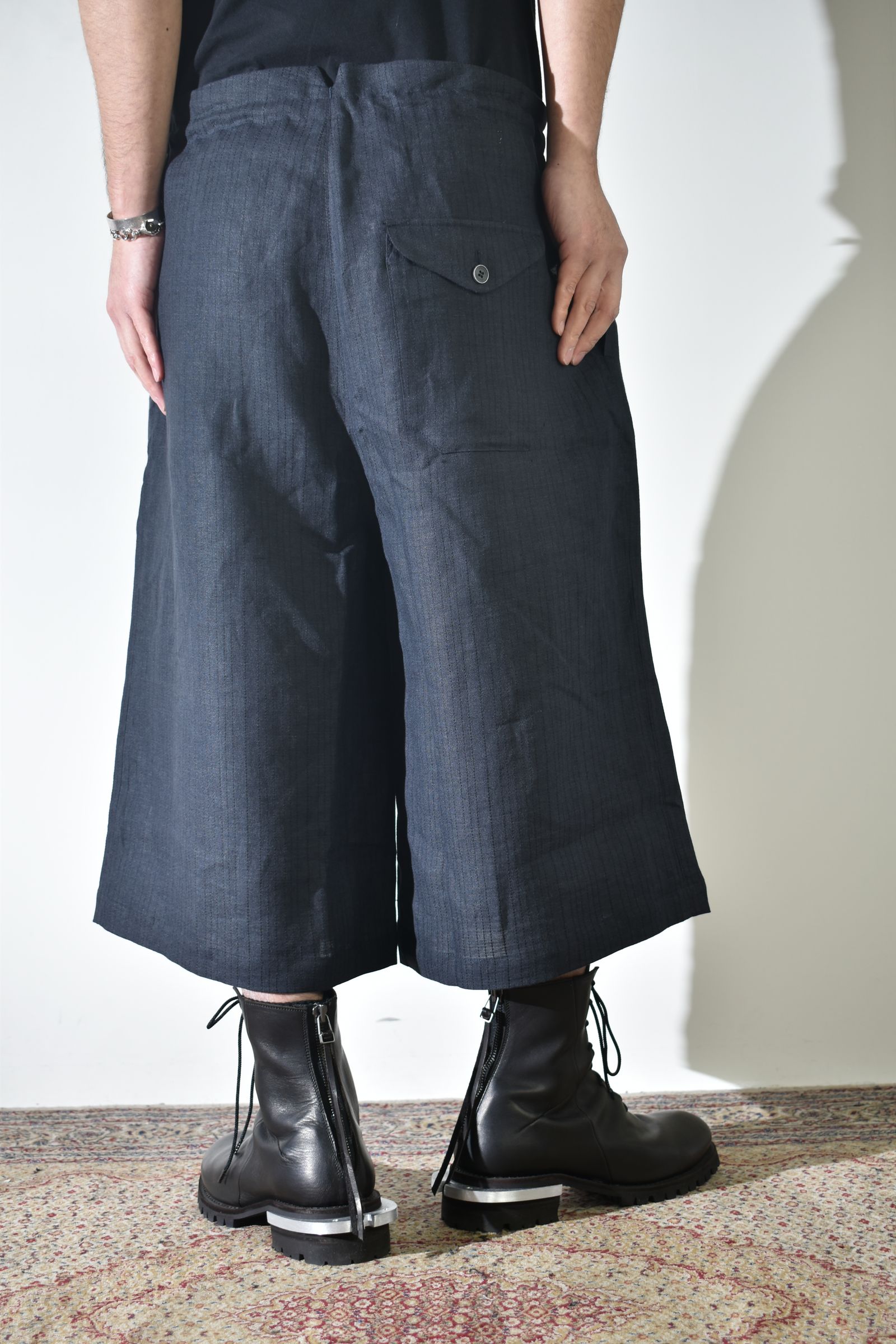 Linen Silk Trousers"Tuxedo" / リネンシルクトラウザー"タキシード"