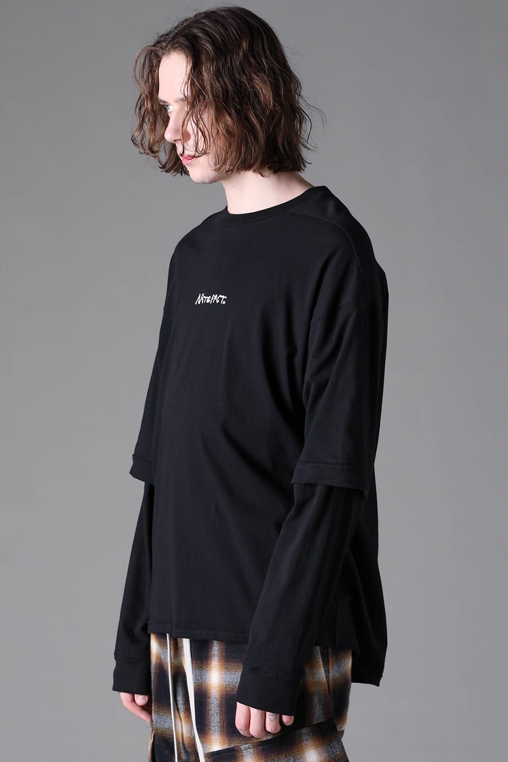 《2026AW先行予約》Printed Layerd Long Sleeve "Black / プリントレイヤードロングスリーブ"ブラック"