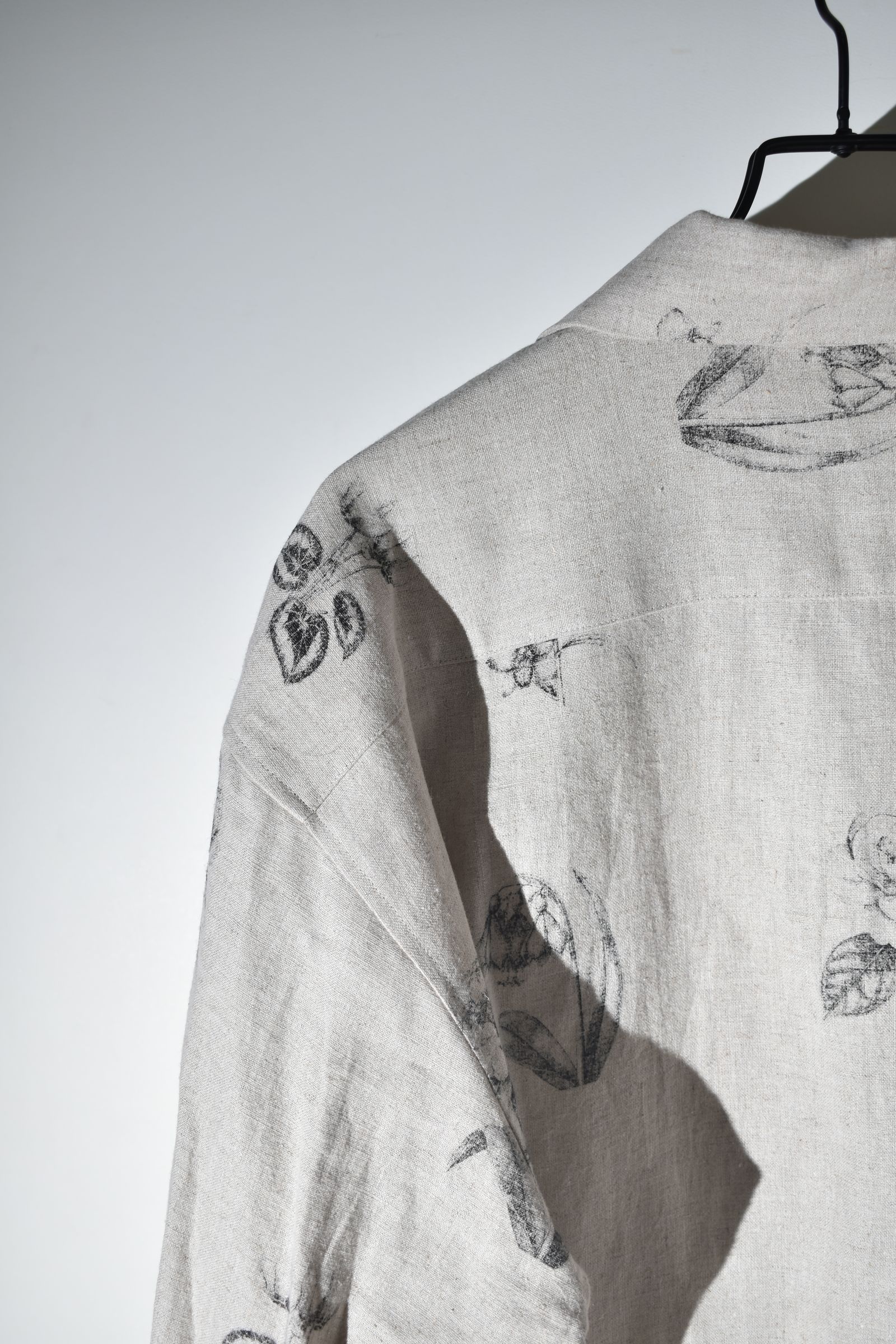 Botanical Print Oversized Shirt "Ecru" / ボタニカルプリントオーバーサイズシャツ"エクリュ"