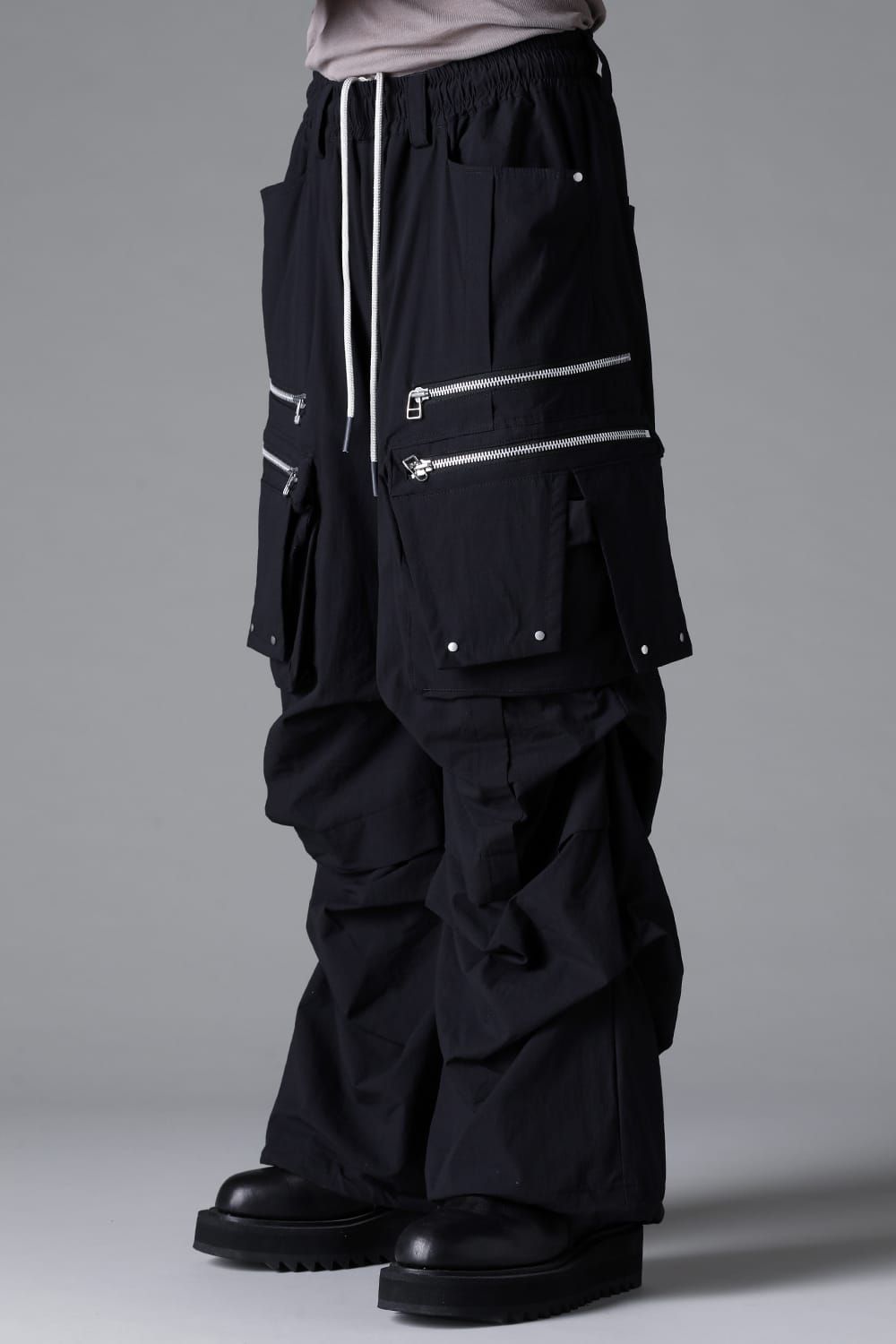 《2026SS先行予約》Cargo Tuck Wide Pants"Black / White /Stone" / カーゴタックワイドパンツ"ブラック/ホワイト/ストーン"