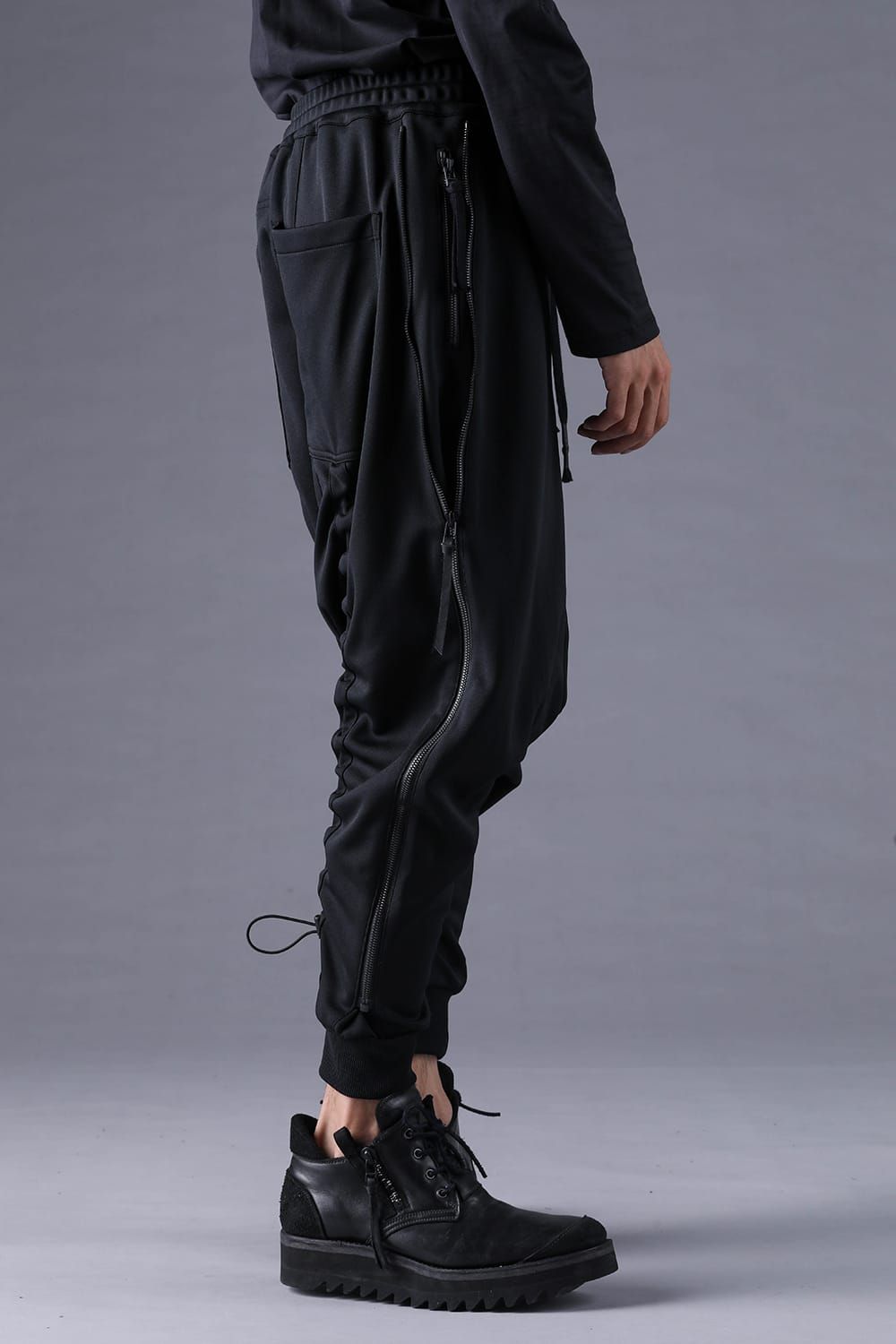 《2027SS先行予約分》Zip-Line Track Sarrouel Pants"Black" / ジップライン トラックサルエルパンツ"ブラック"