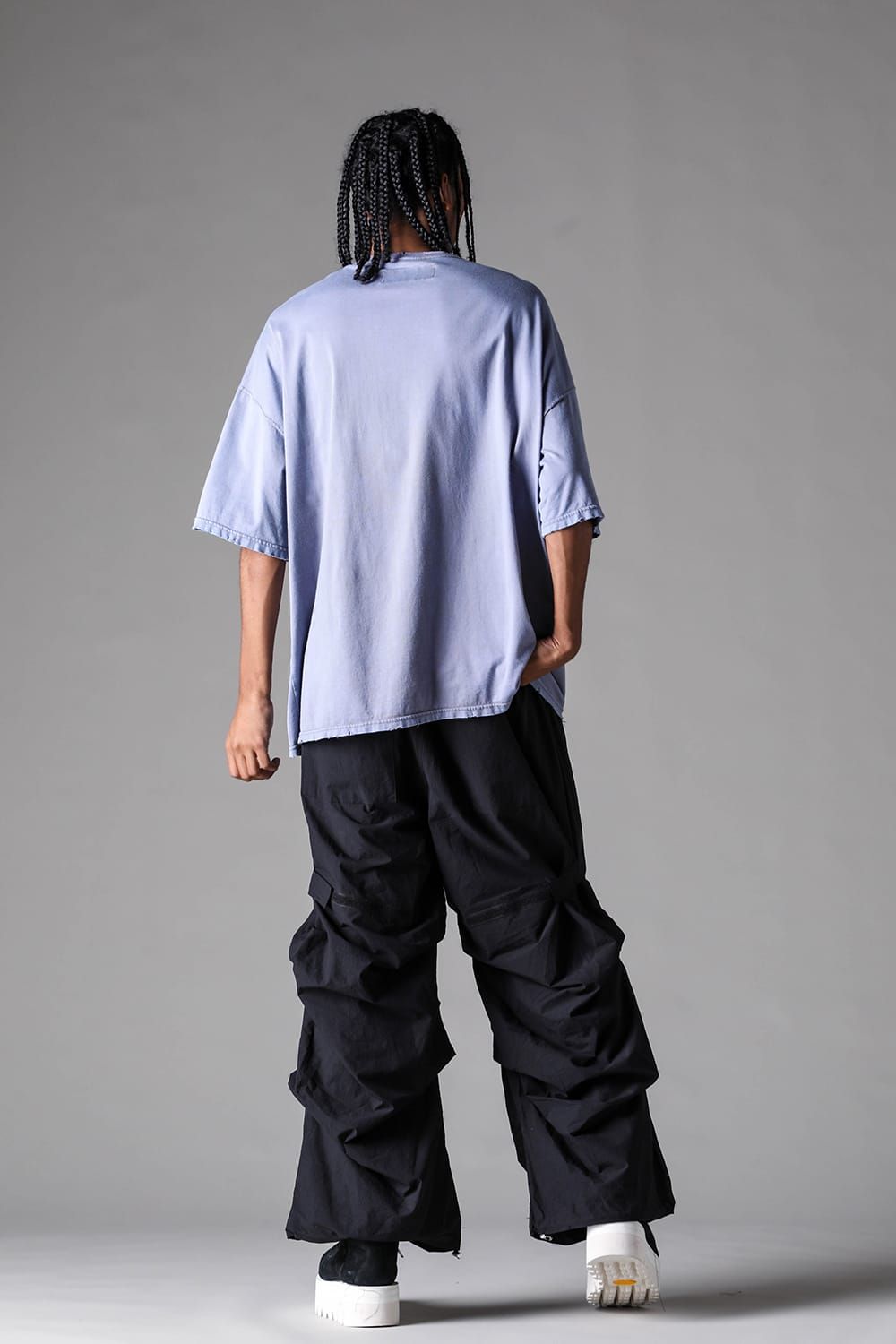 《2027SS先行予約》Tuck Wide Pants "Black / L.Grey" / タックワイドパンツ"ブラック/ライトグレー"