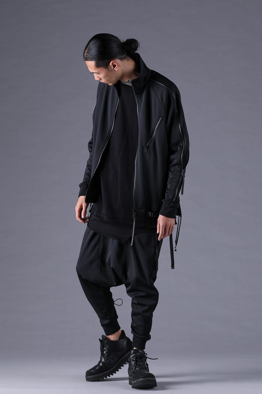 《2027SS先行予約分》Zip-Line Track Sarrouel Pants"Black" / ジップライン トラックサルエルパンツ"ブラック"