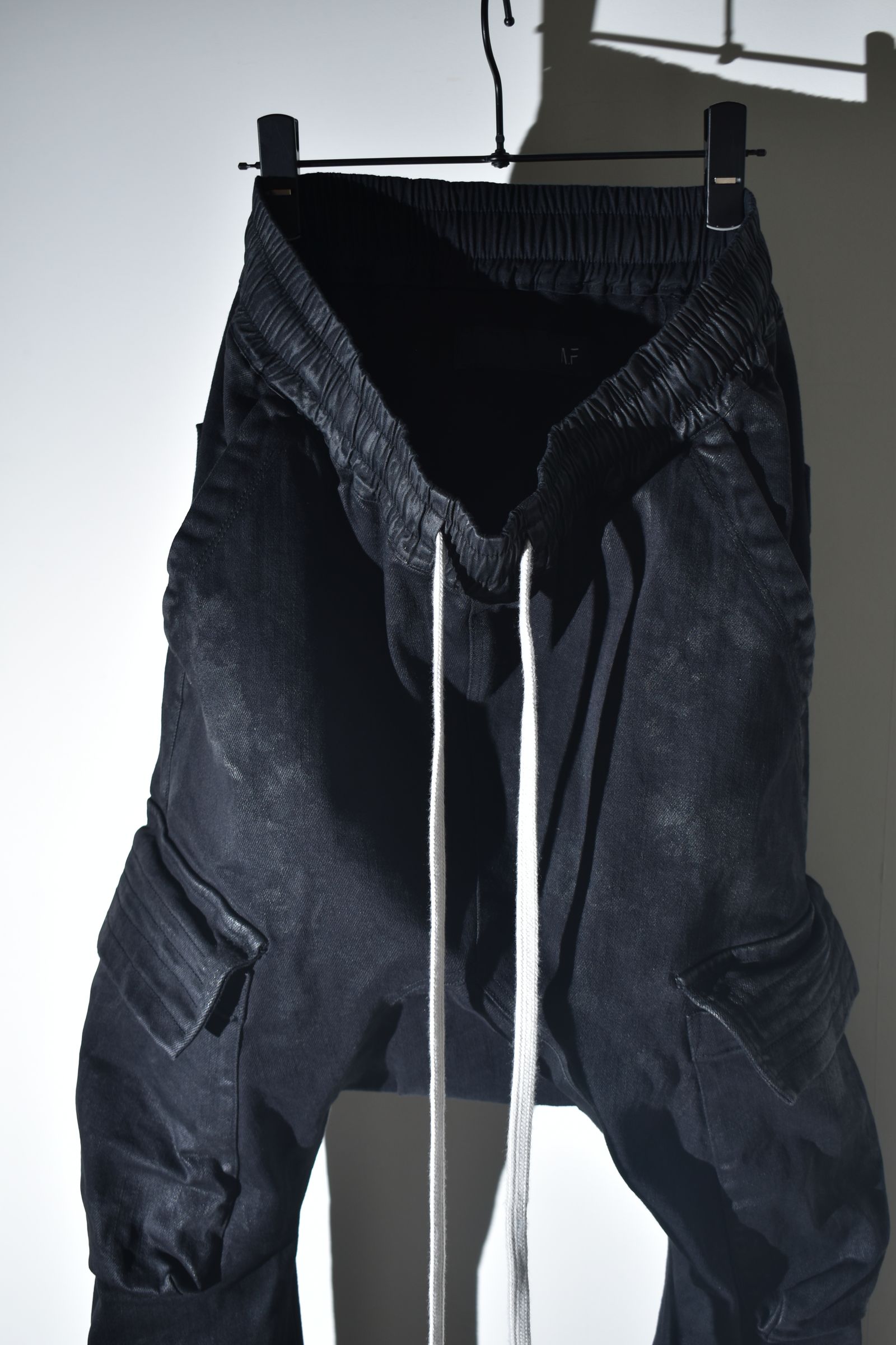 Coating Cargo Saroel Skinny"Black" / コーティングサルエルカーゴスキニー"ブラック"