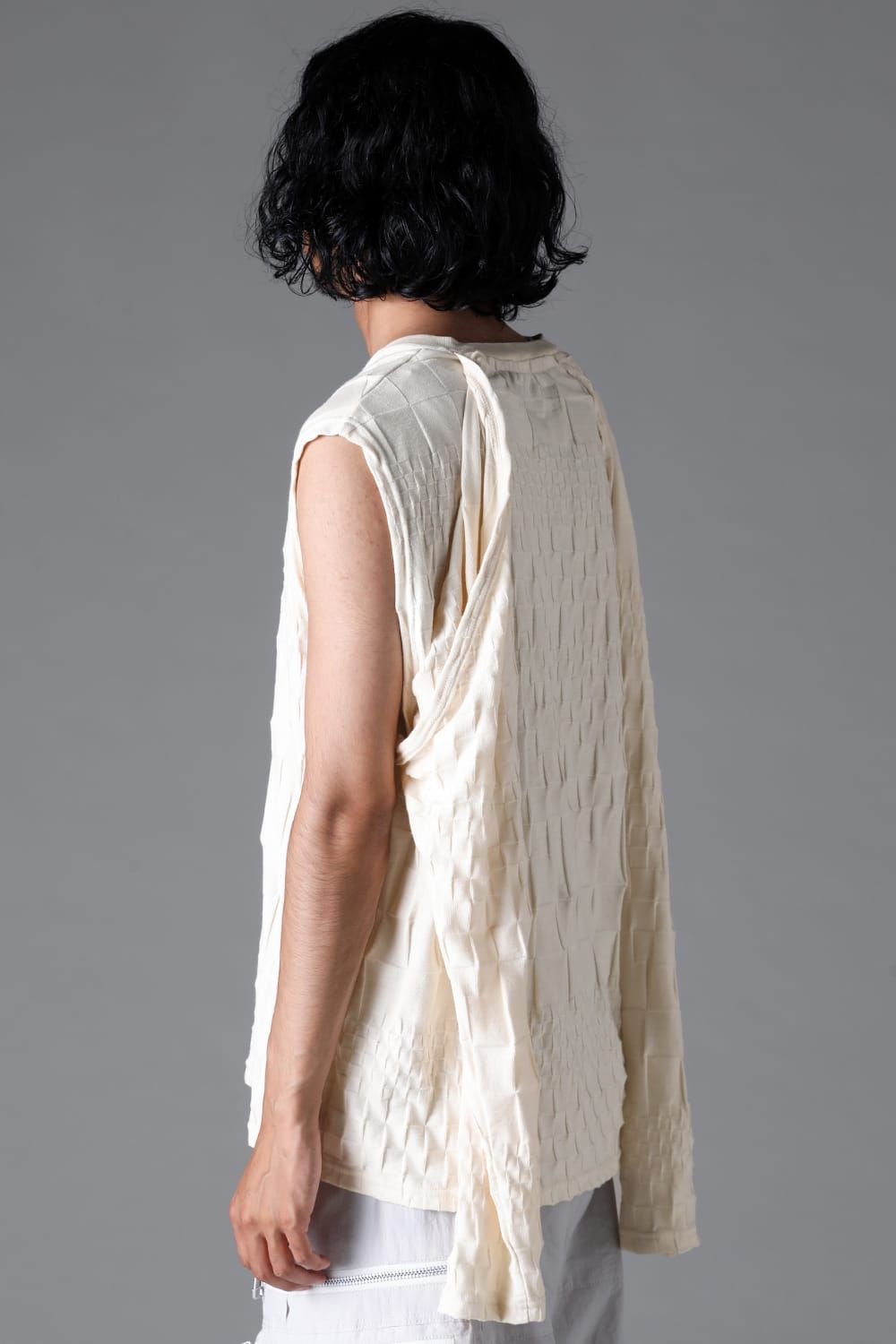 《2026SS先行予約》Gradient Plaid Pattern Shiva Long Sleeve Tee "Black / Cream" / グラデーションチェックパターンシヴァロングスリーブ"ブラック/クリーム"