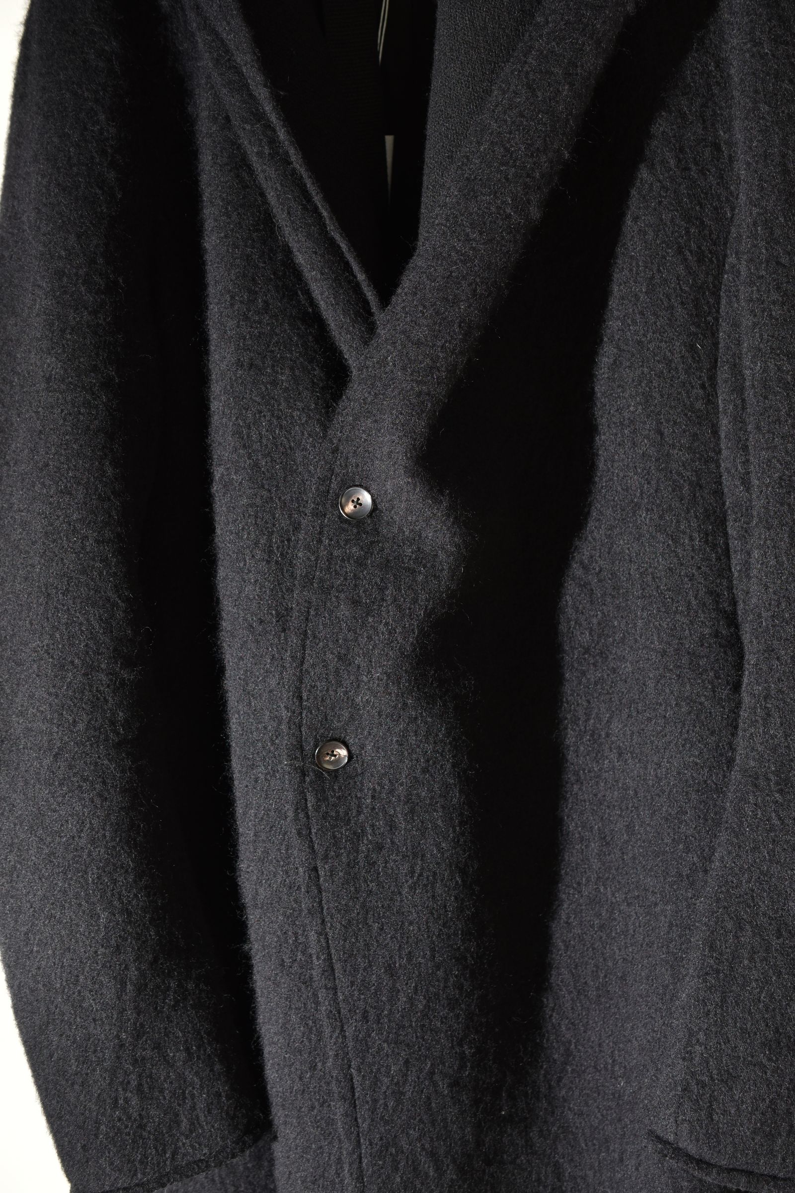 Shawl Collar Hoodie Coat "Black" / ショールカラーフーディコート"ブラック"