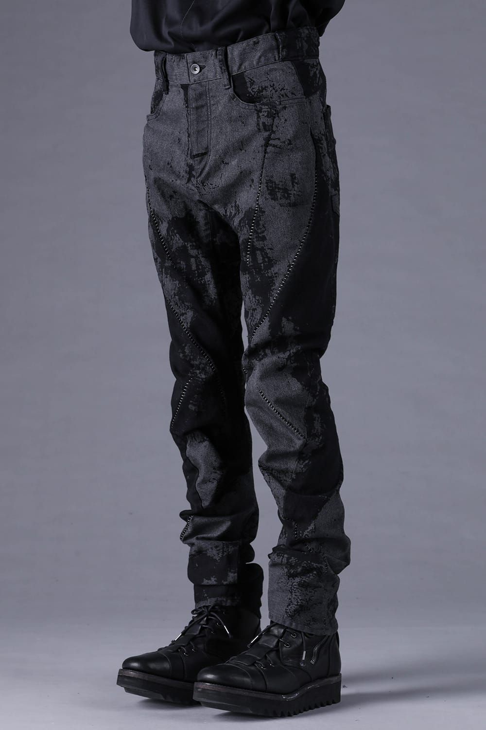 《2027SS先行予約分》Brushed-Coated Twist Curve Pants"Black" / ブラッシュコーティングツイストカーブパンツ"ブラック"