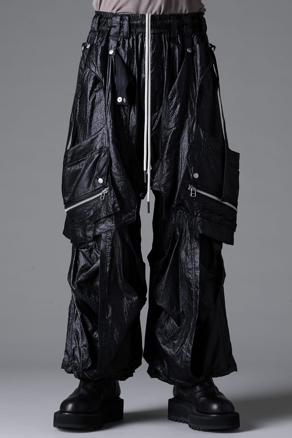 《2026SS先行予約》Parachute Cargo Wide Pants"Black" / パラシュートカーゴワイドパンツ"ブラック"