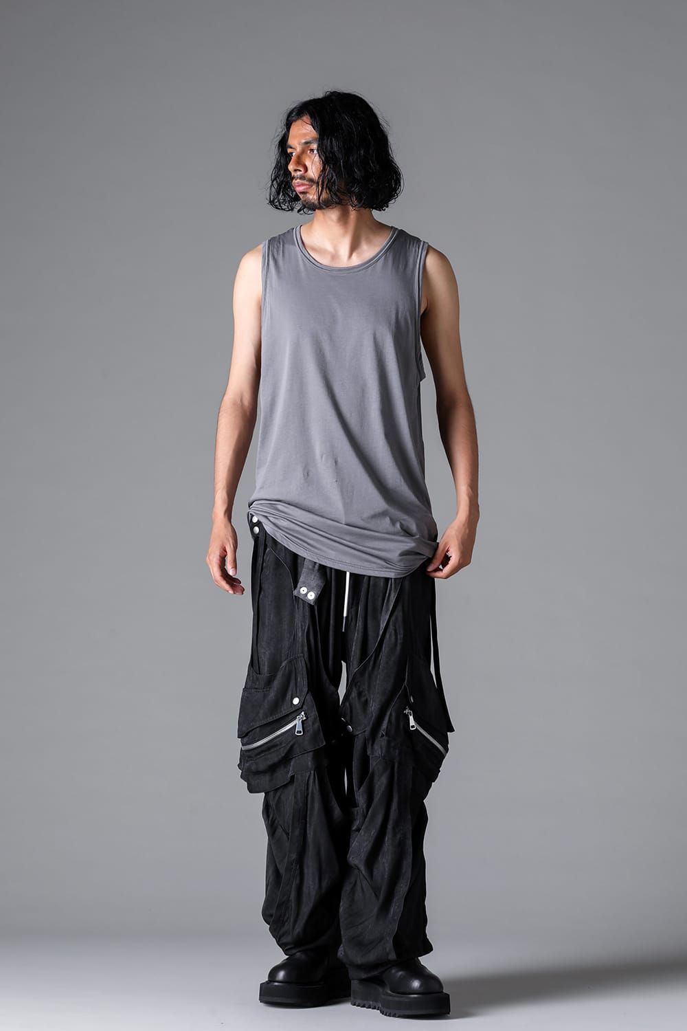 《2026SS先行予約》Long Tank Top"Black / Ivory /Greige / Grey / Stone "/ ロングタンクトップ"ブラック/アイボリー/グレージュ/グレー/ストーン"