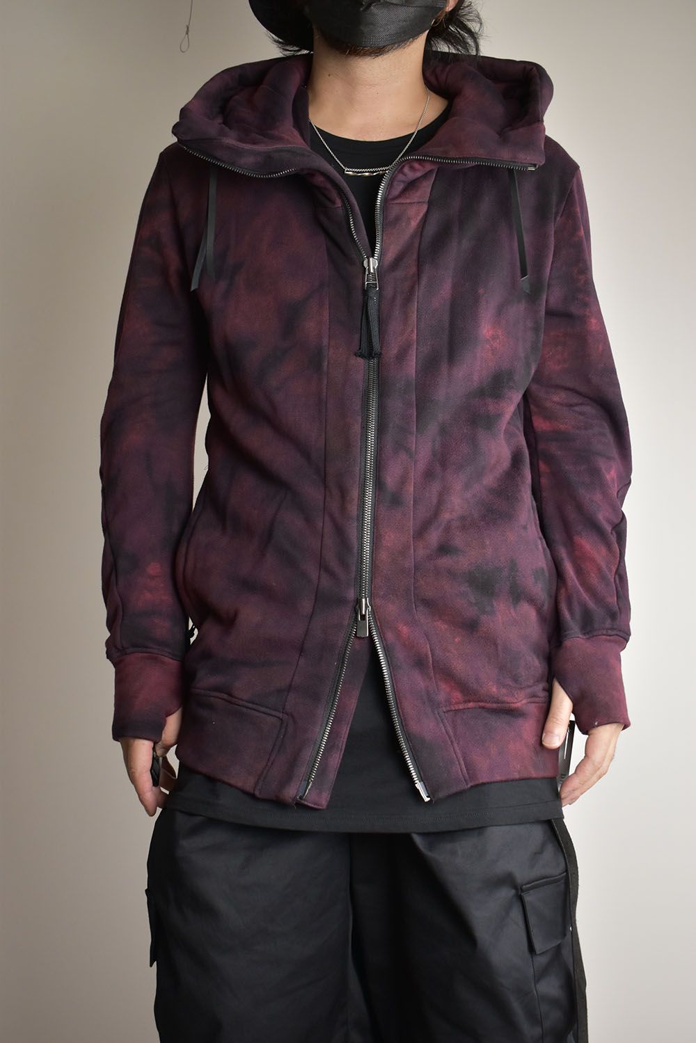 Non Ply Yarn Lined Hooded Jacket"Red" /  無撚糸裏毛フーデッドジャケット"レッド"