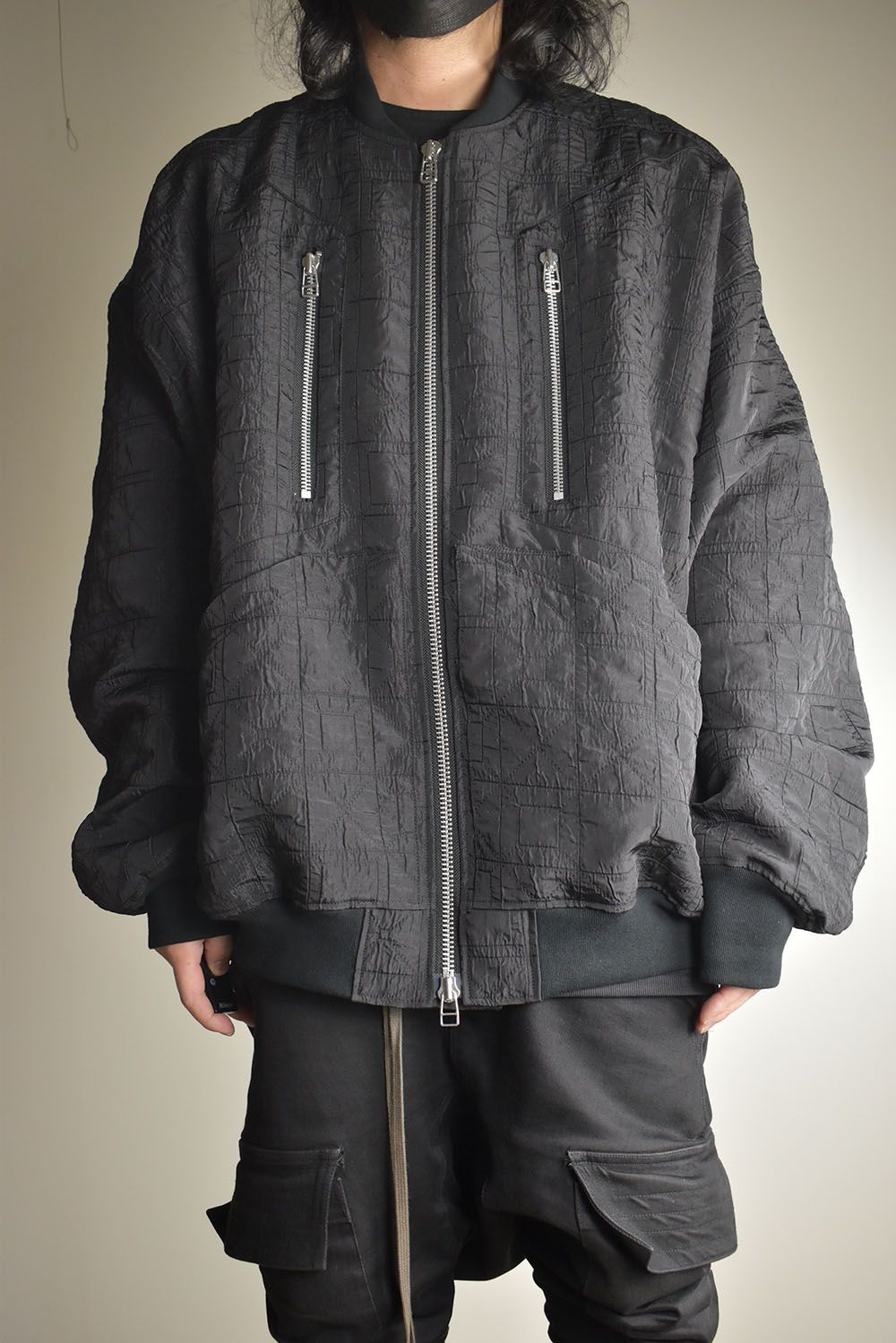 Geometry Jumbo MA-1 Blouson"Black" / ジオメトリージャンボMA-1ブルゾン"ブラック"