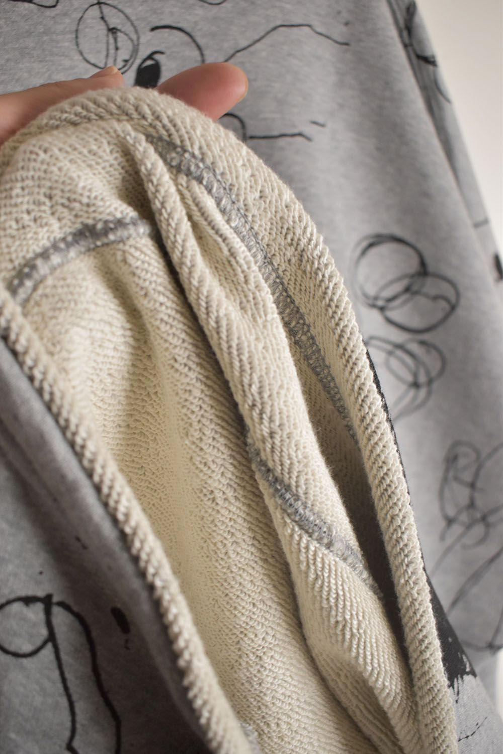 Sweat Oversize Print Pullover"Grey" / スウェットオーバープリントプルオーバー"グレー"