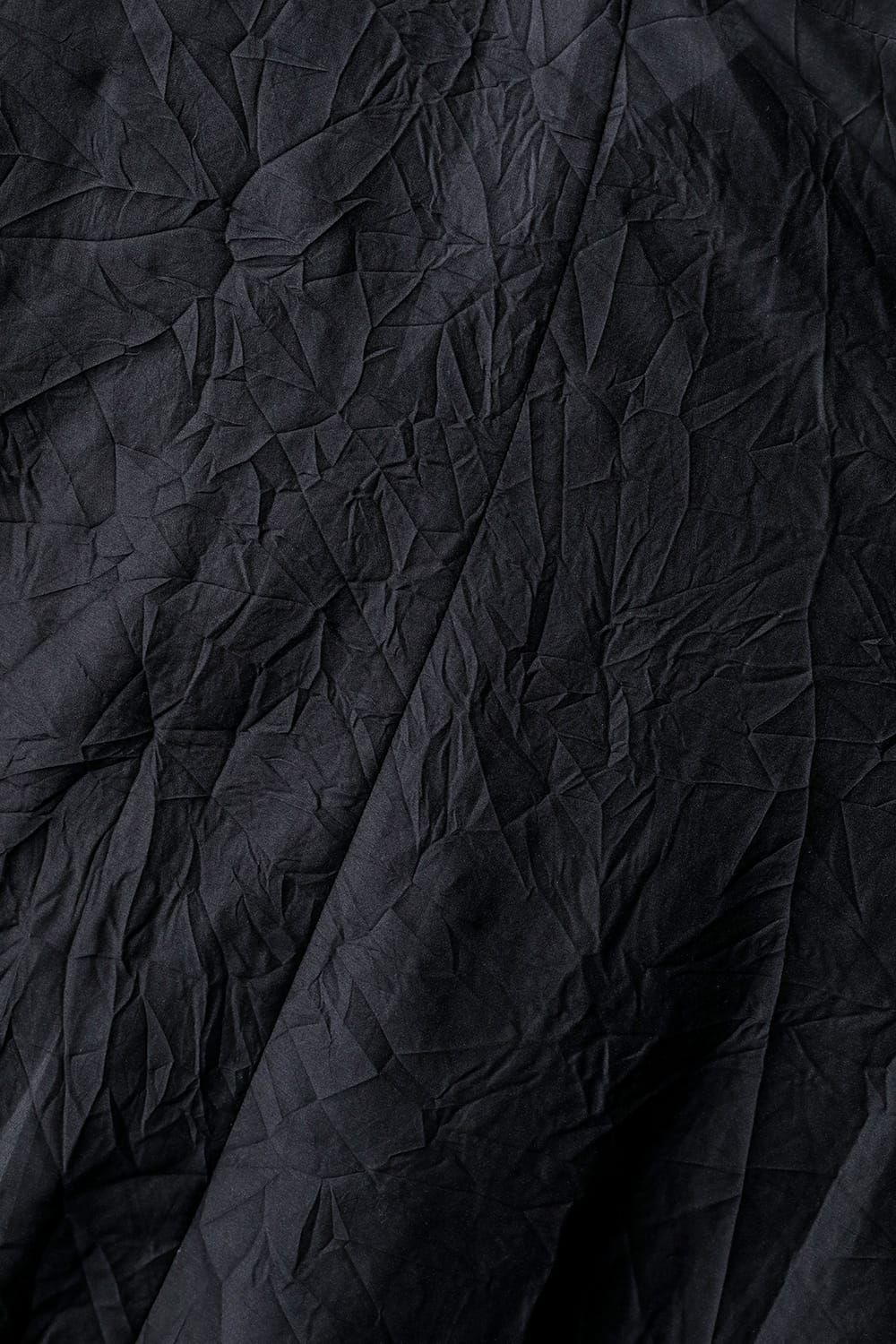 Silk Cotton Washer Shawl Collar Shirt"Black" / シルクコットンワッシャーショールカラーシャツ"ブラック"