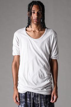 《2027SS先行予約》Sheer High Twist Rib Double Layered Tee "Black / L.Beige / L.Grey / D.Grey" / シアーハイツイストリブレイヤードTee"ブラック /ライトベージュ /ライトグレー/ ダークグレー"