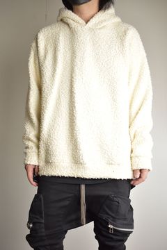 Wool Cotton Boa Hoodie Pullover"White" /  ウールコットンボアフーディプルオーバー"ホワイト"