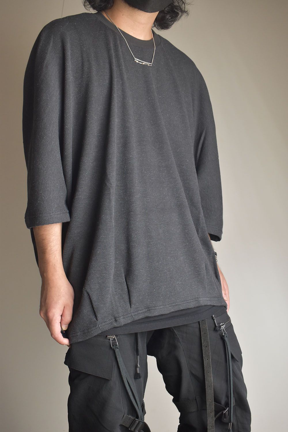Waffle Dolman Tee"Charcoal" / ワッフルドルマンTee"チャコール"