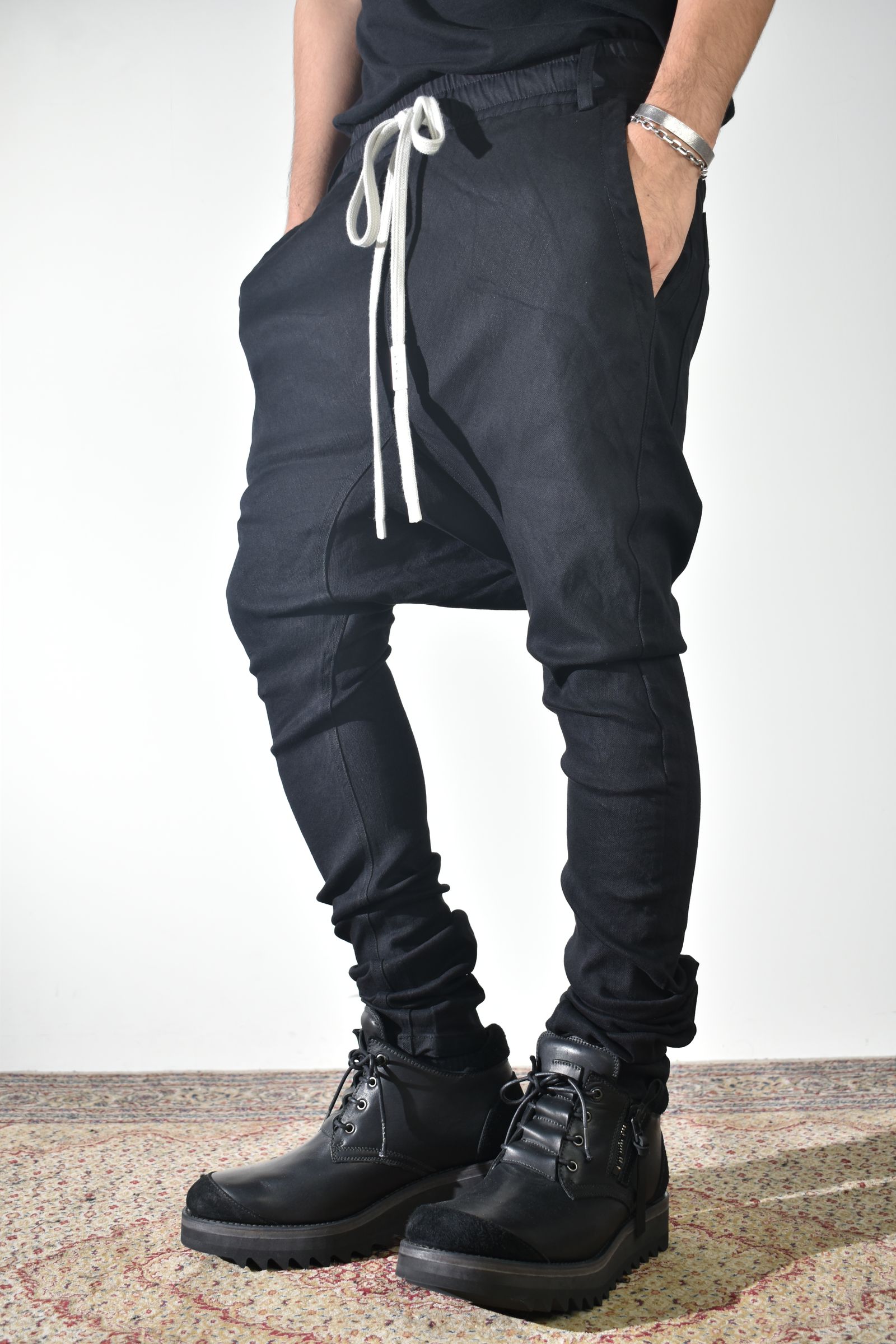 Stretch Denim Sarouel Skinny"Black" / ストレッチデニムサルエルスキニー"ブラック"